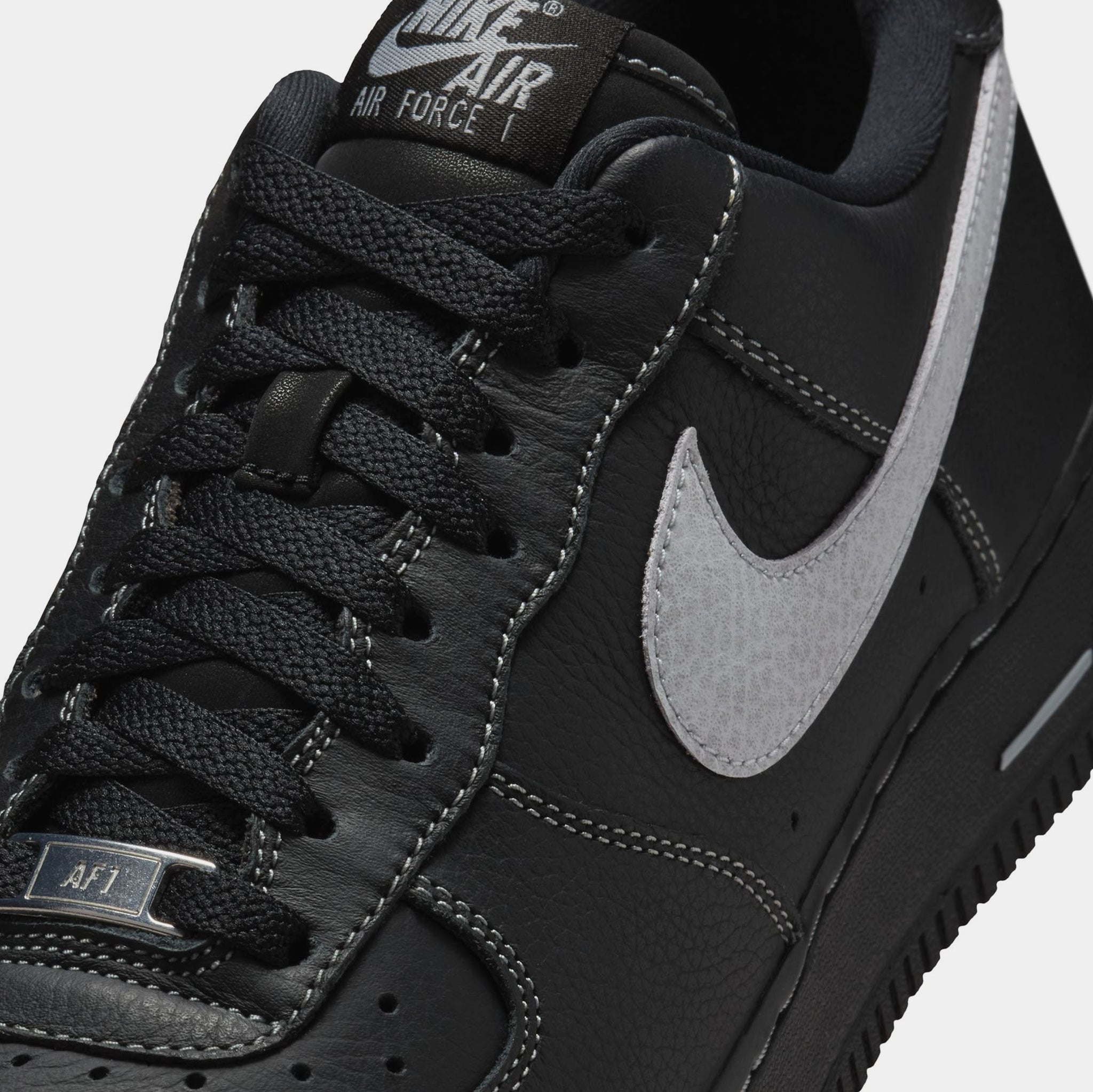 Nike Air Force 1 07 Mens Lifestyle Shoes Black Wolf Grey Black 
