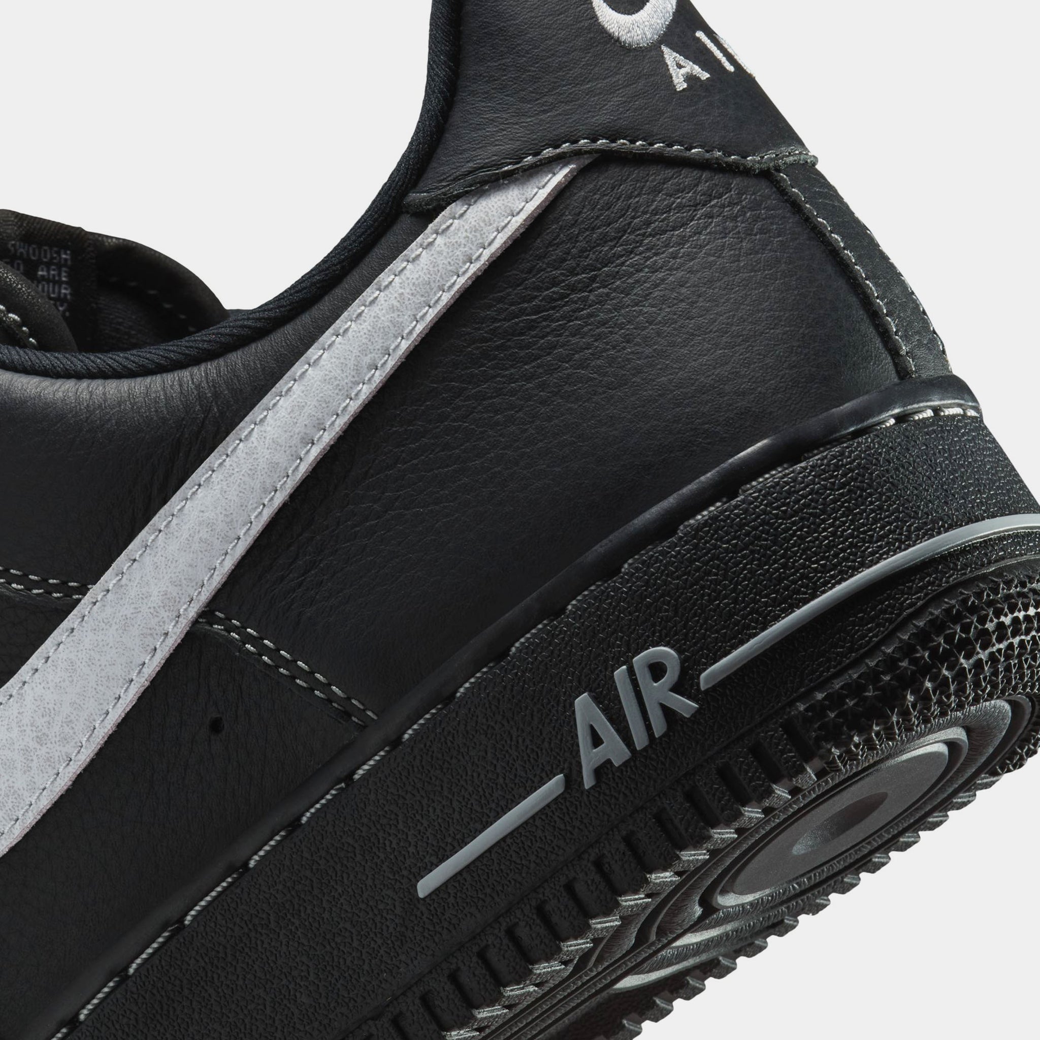 Nike Air Force 1 07 Mens Lifestyle Shoes Black Wolf Grey Black