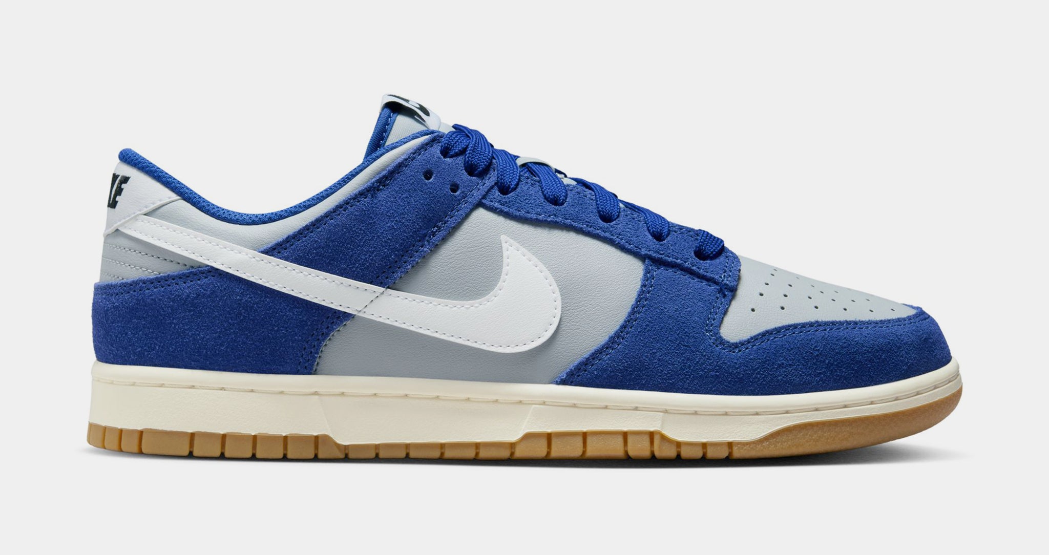 Nike Dunk Low Mens Lifestyle Shoes Wolf Grey White Deep Royal Blue