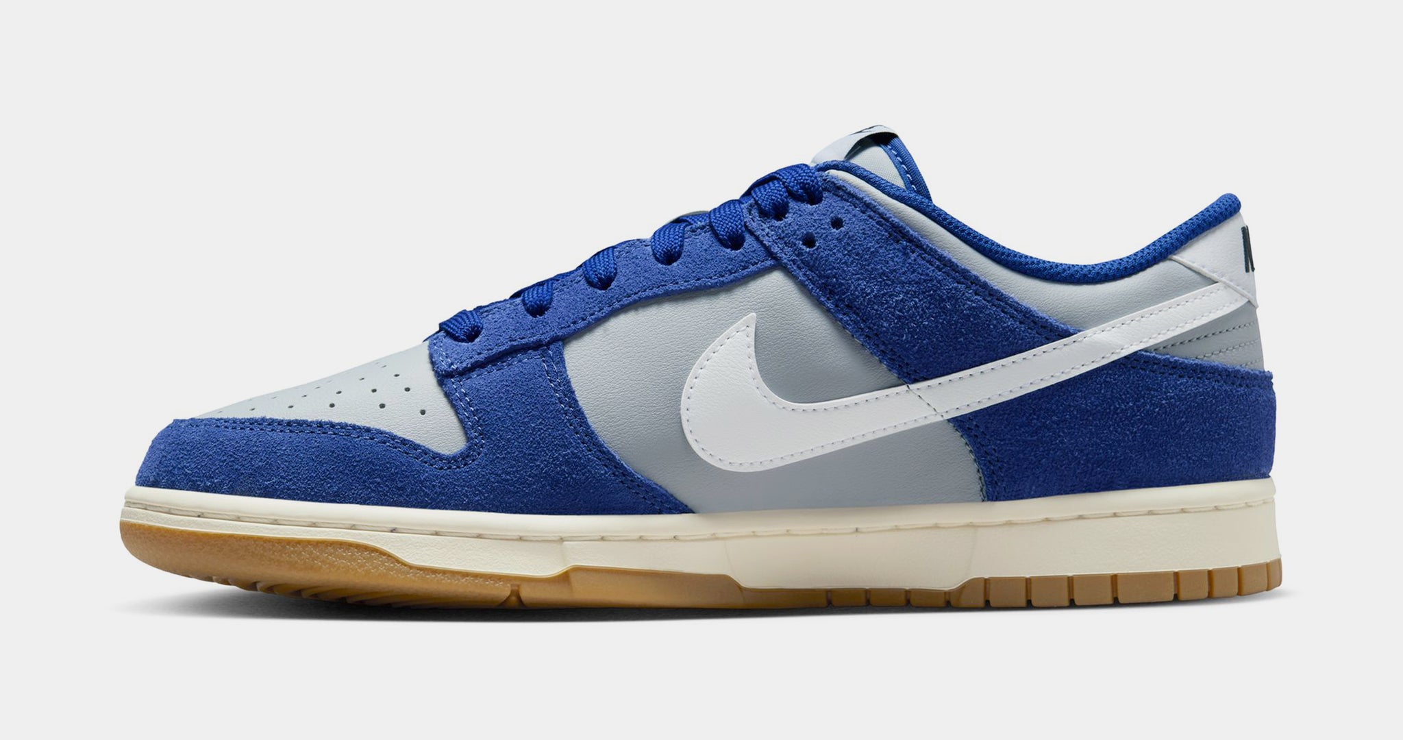 Nike Dunk Low Mens Lifestyle Shoes Wolf Grey White Deep Royal Blue