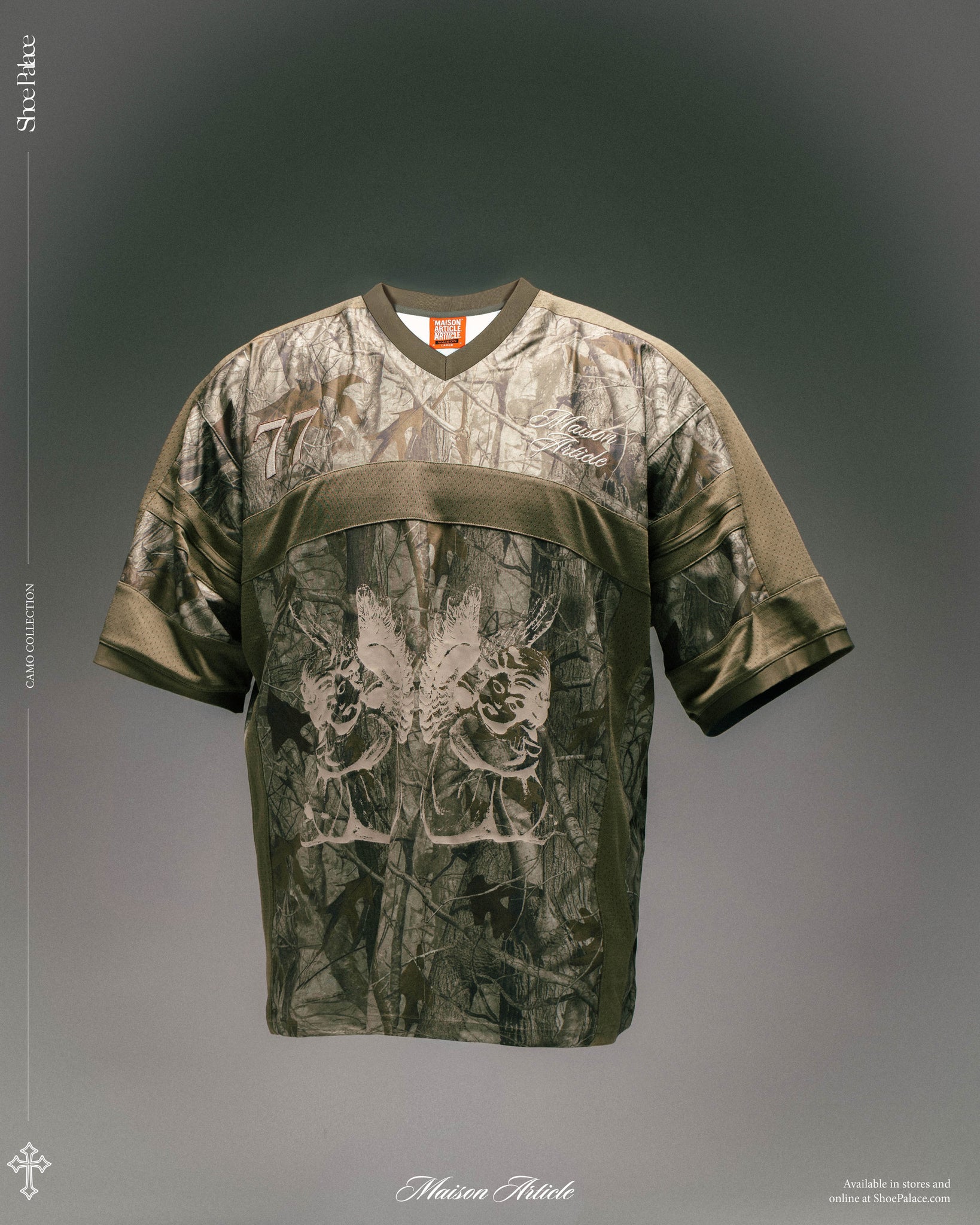 Maison Article Angels Camo Mesh Mens Jersey Grey Brown RTMJ201B