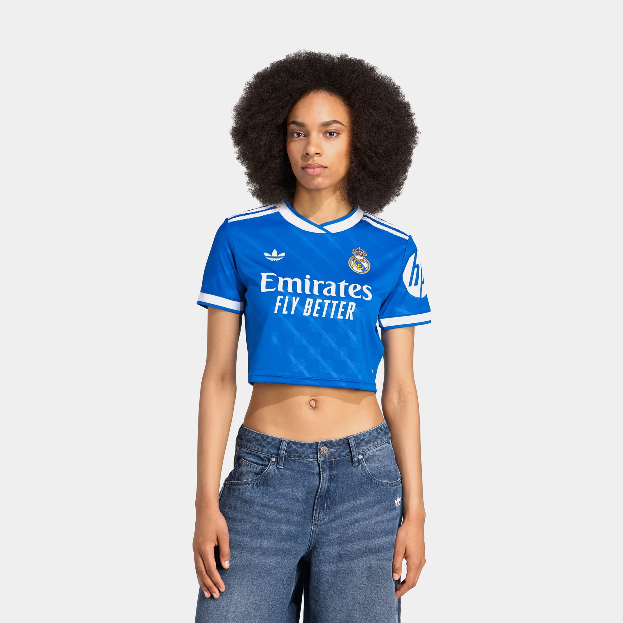 adidas Real Madrid Cropped Womens Jersey Blue Bird JP4175 – Shoe