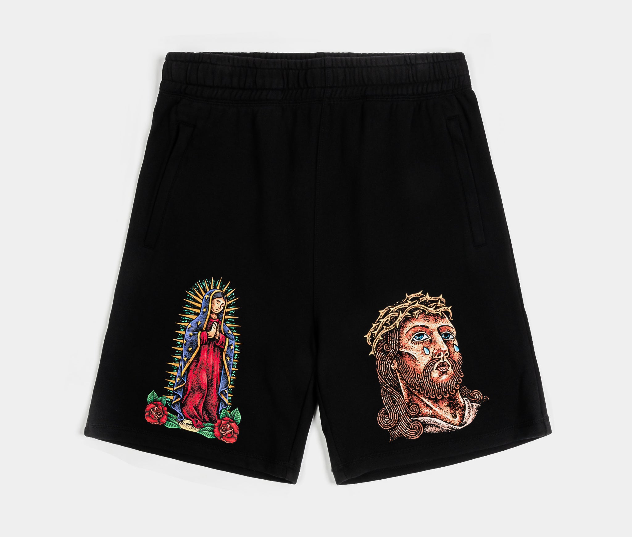 CTHDRL Forgive Me Fleece Mens Shorts Black Red MRLFS02 – Shoe Palace