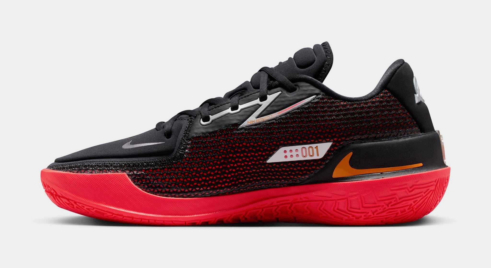Nike Air Zoom GT Cut Mens Basketball Shoes Black Bright Crimson 