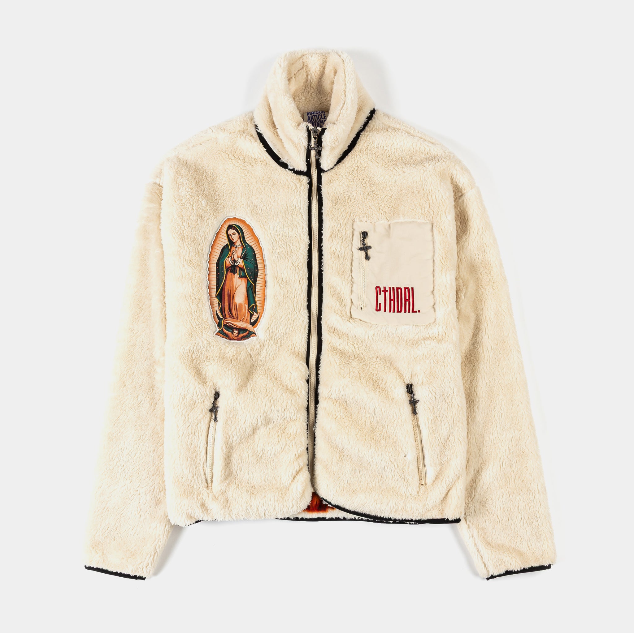 CTHDRL Guadalupe Sherpa Mens Jacket Beige Green MRSJ301 – Shoe Palace