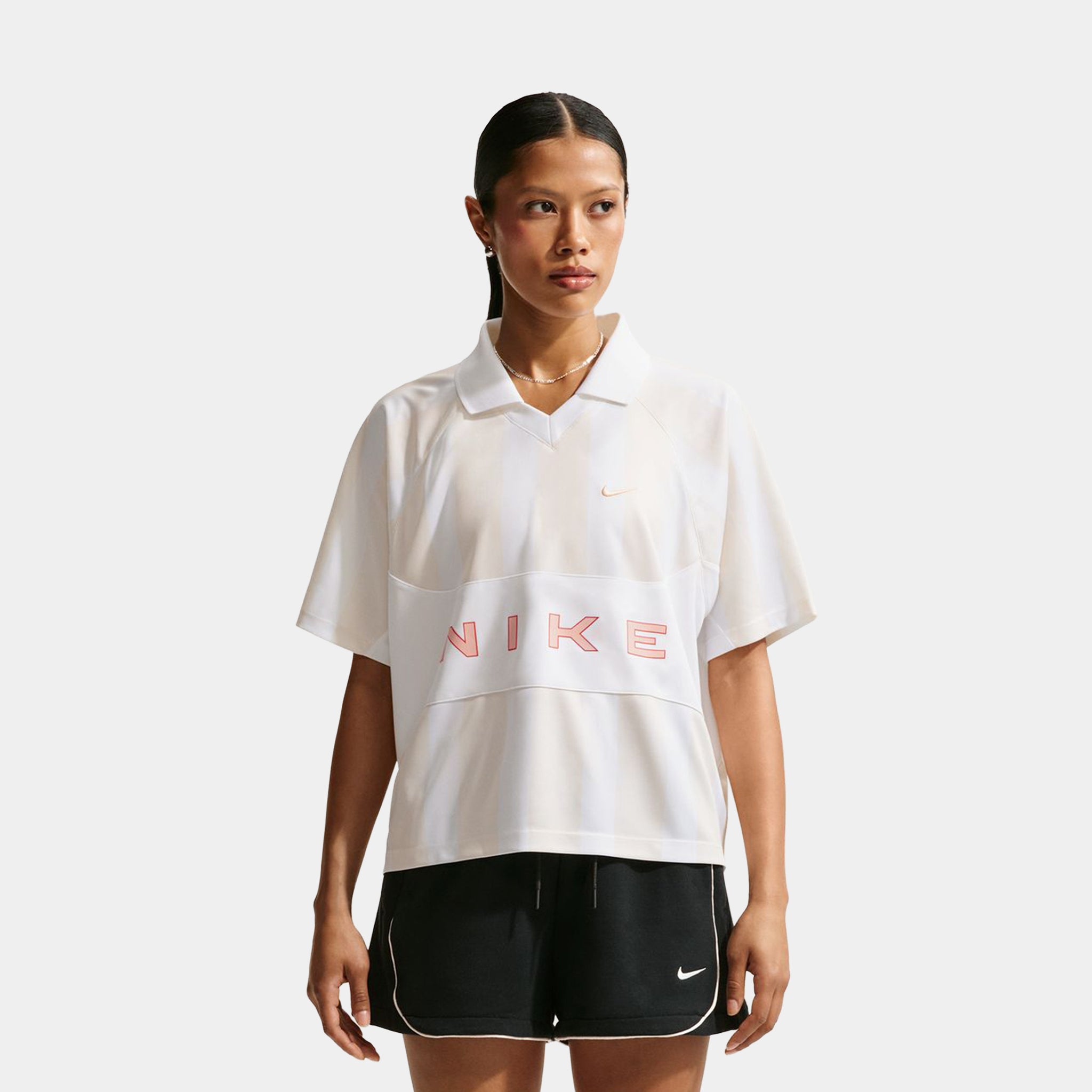 Nike Sportswear Oversized Womens Jersey Chalk White Arctic Orange