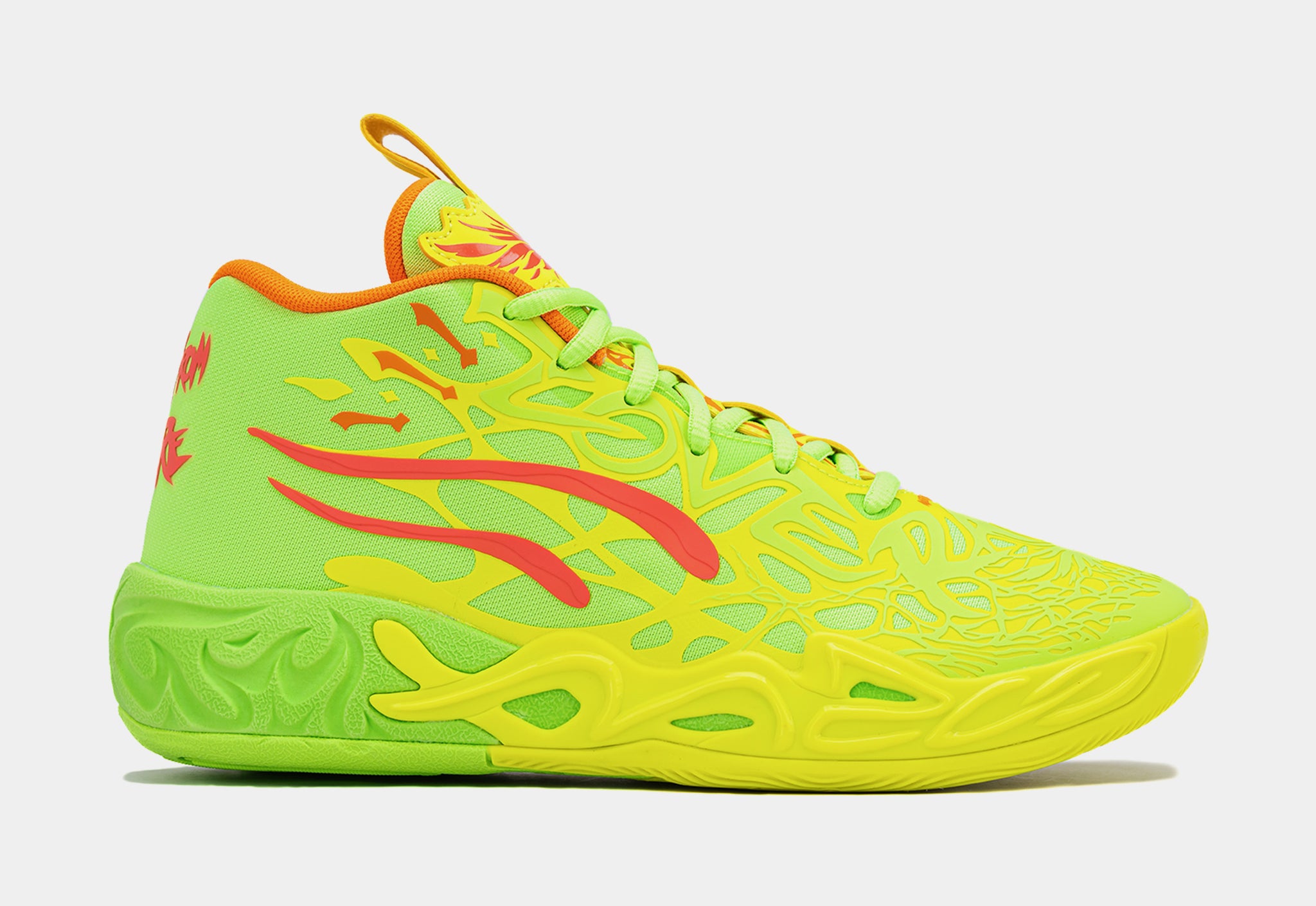 PUMA Grade School Basketball Shoes Green Yellow 311605 01