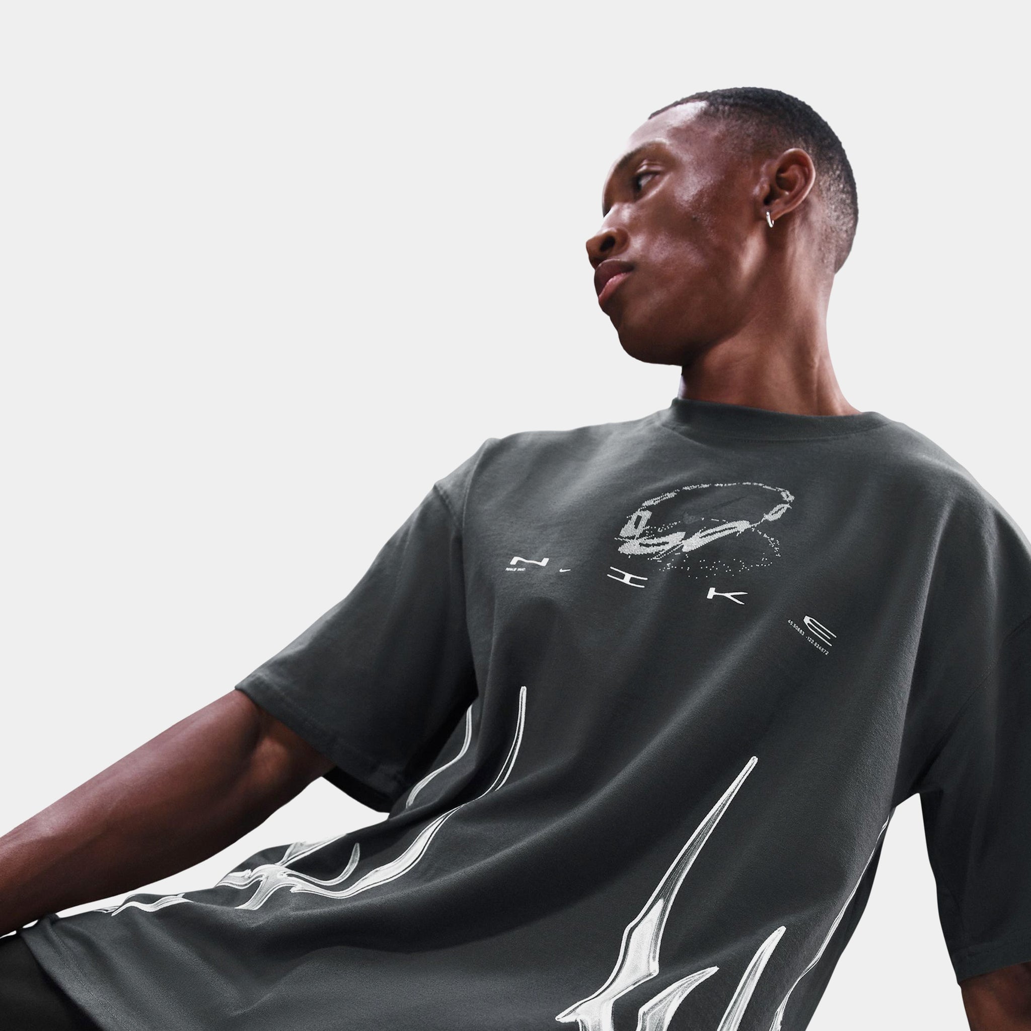 Nike NSW Air Max 90 Mens Short Sleeve Shirt Anthracite IQ8129-060