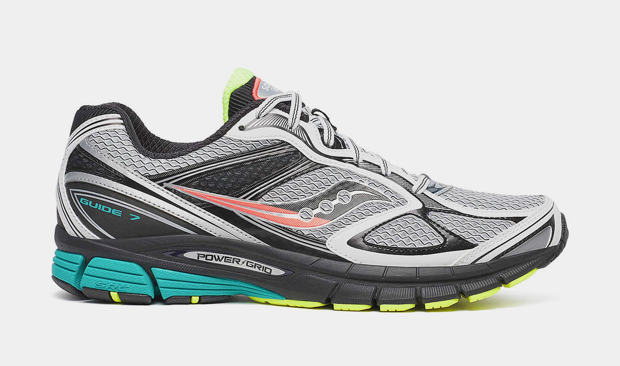Saucony ProGrid Guide 7 Mens Running Shoes White Teal S70936 