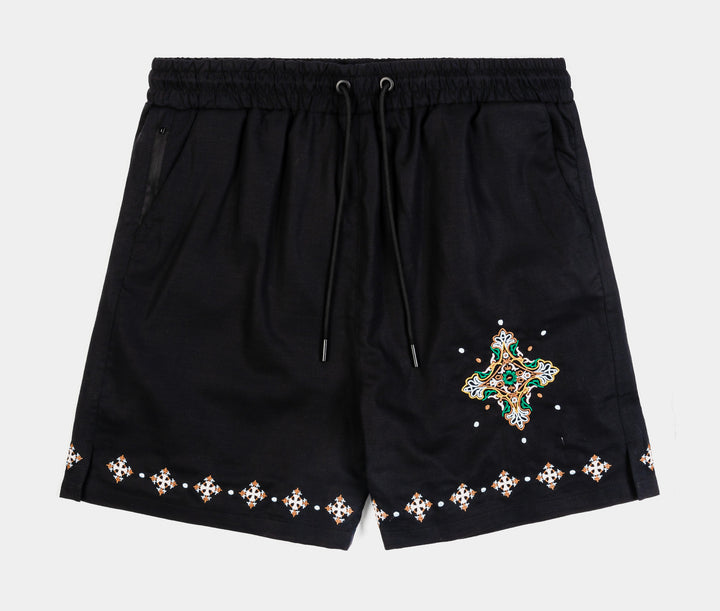 希少　美品　SUPPLIER Baroque Cross Shorts Maison Article Crosses Cotton Mens Shorts Black White MAHS413