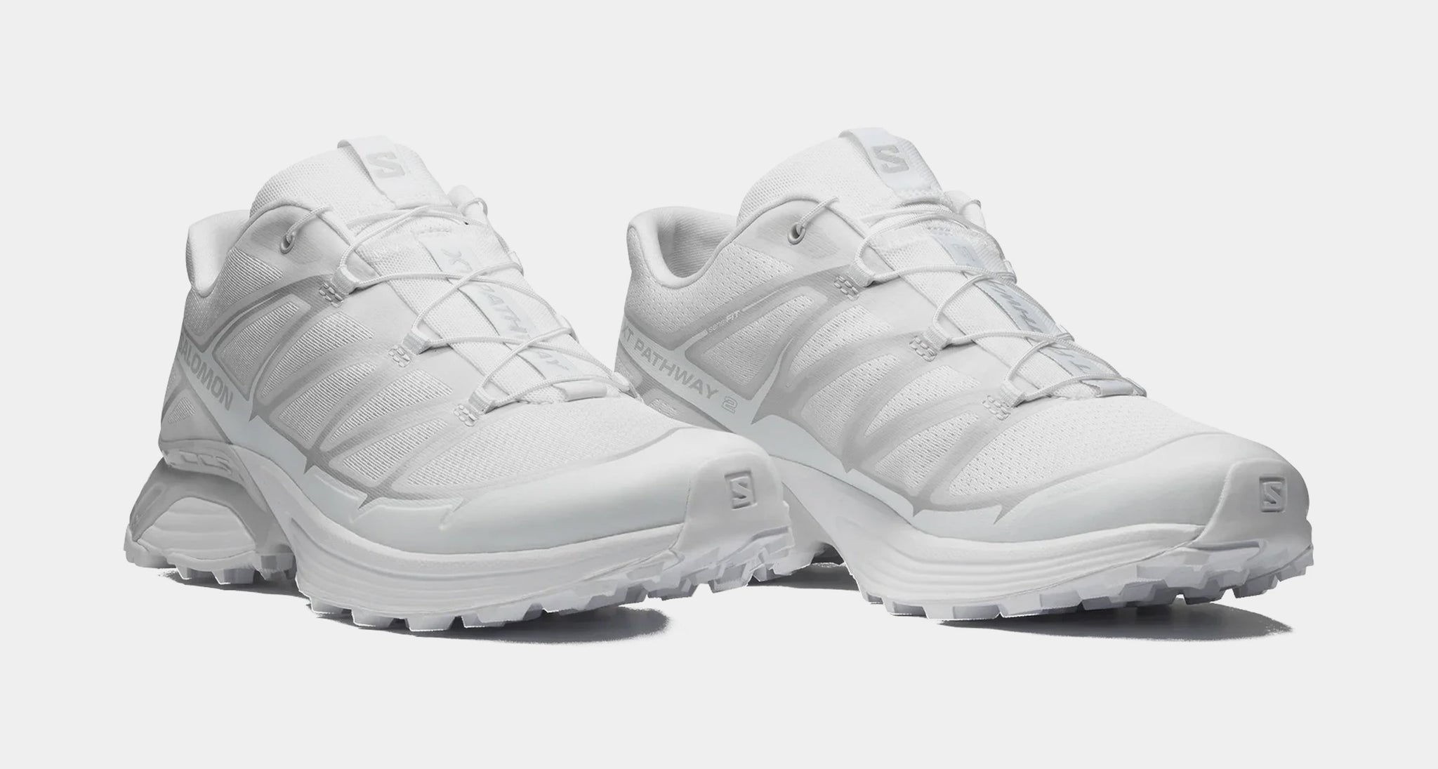 Salomon XT Pathway 2 Mens Running Shoes White White Metal 