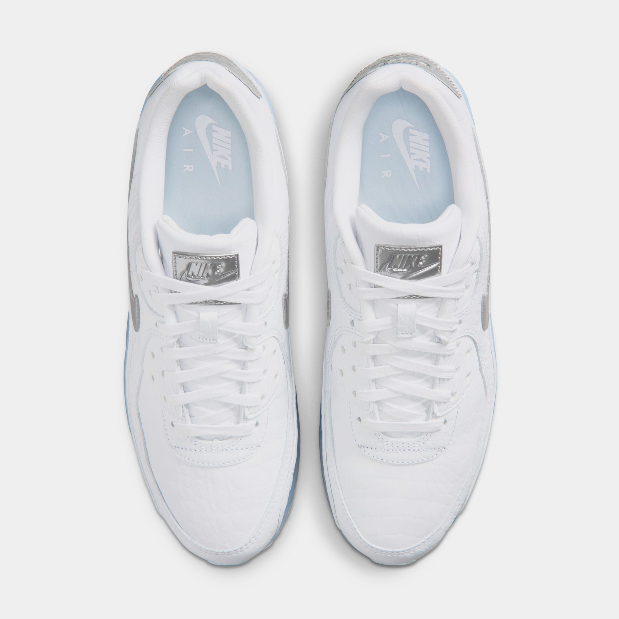 Nike Air Max Terrascape 90 Mens Running Shoes White Chrome Blue 