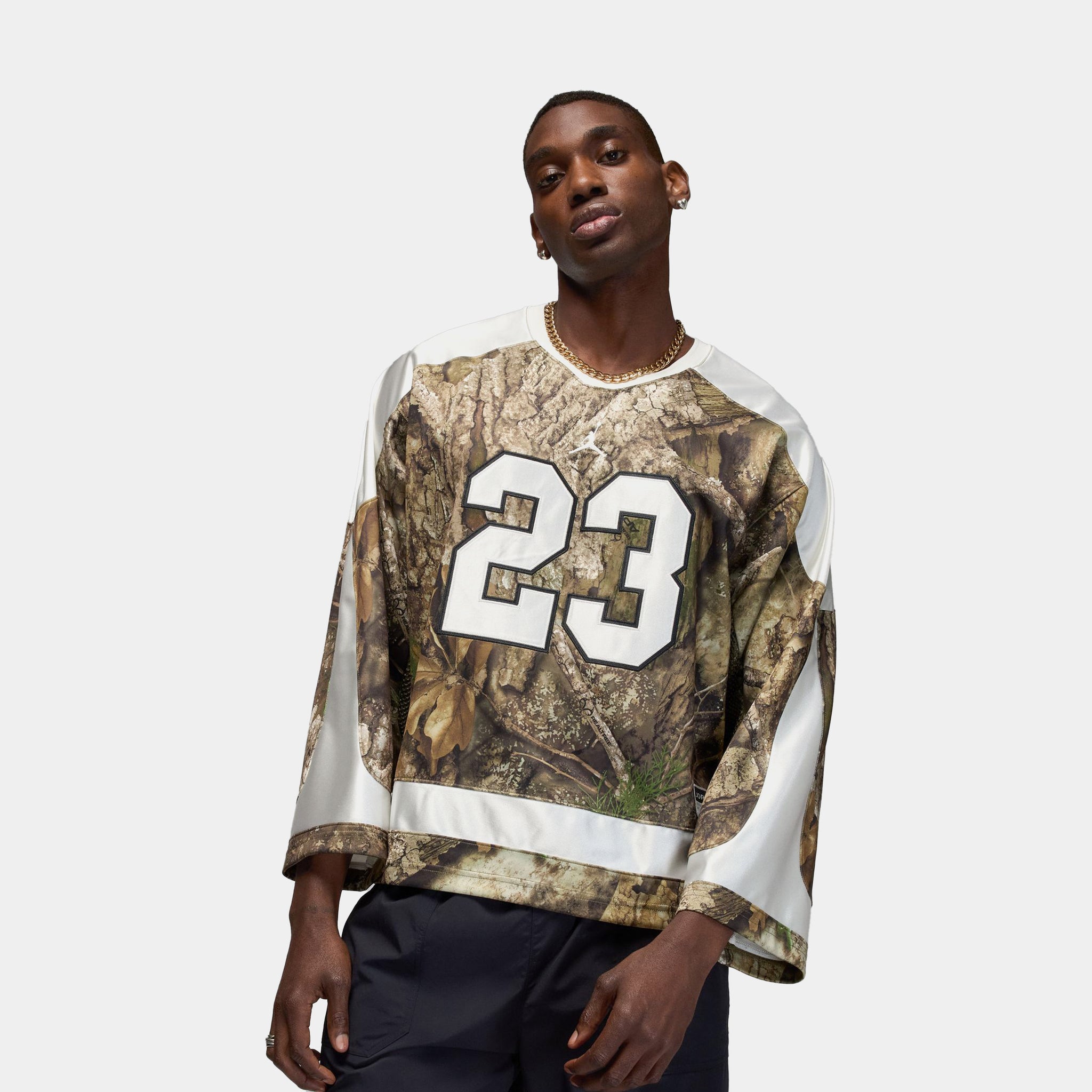 Jordan Brooklyn Realtree Hockey Mens Jersey Medium Olive Sail Sail