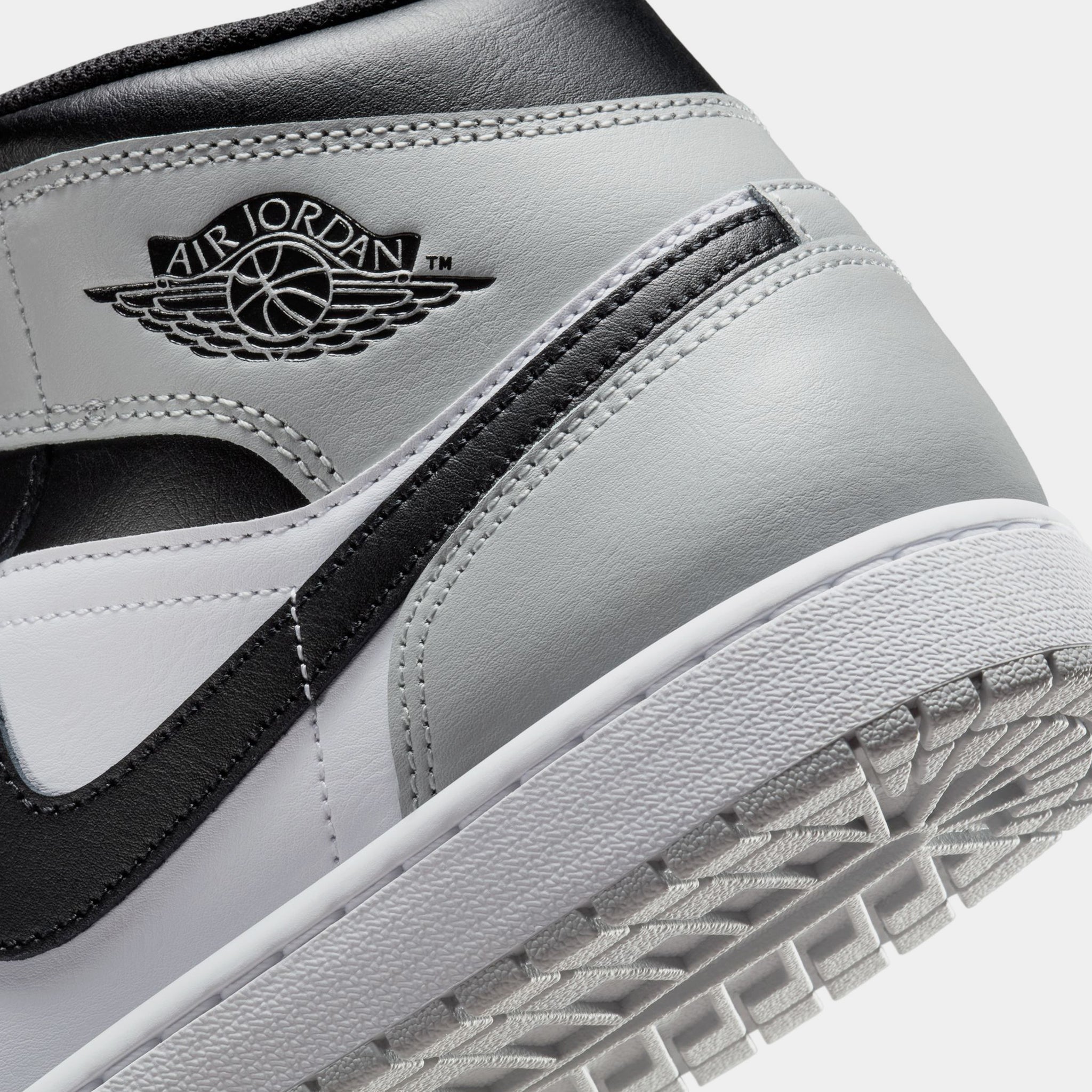 Jordan Air Jordan 1 Mid Mens Lifestyle Shoes White Light Smoke 