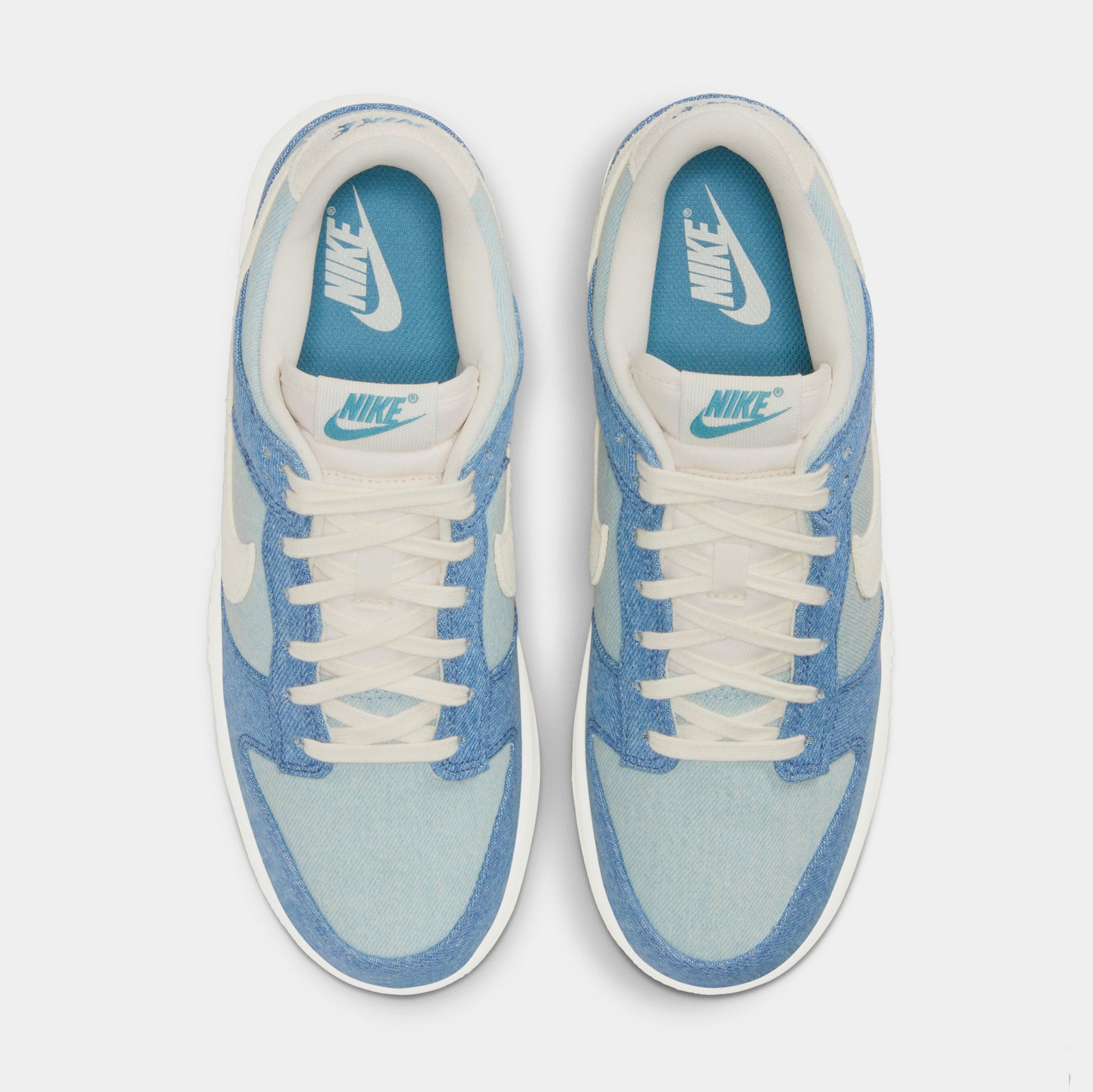 Nike Dunk Low Womens Lifestyle Shoes Smokey Blue Pale Ivory Denim