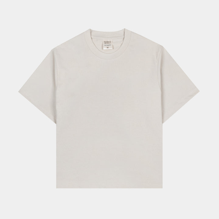 Maison Article Cropped Tee Mens Short Sleeve Shirt White