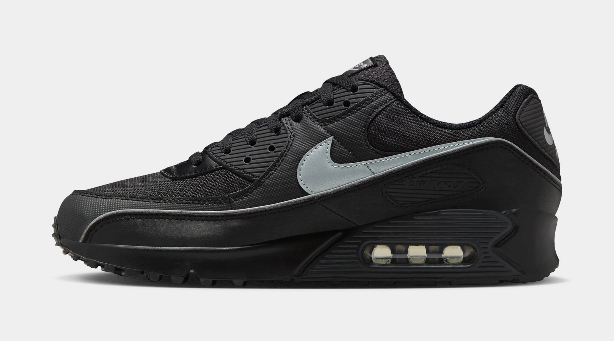Nike Air Max 90 Premium Mens Lifestyle Shoes Black Black