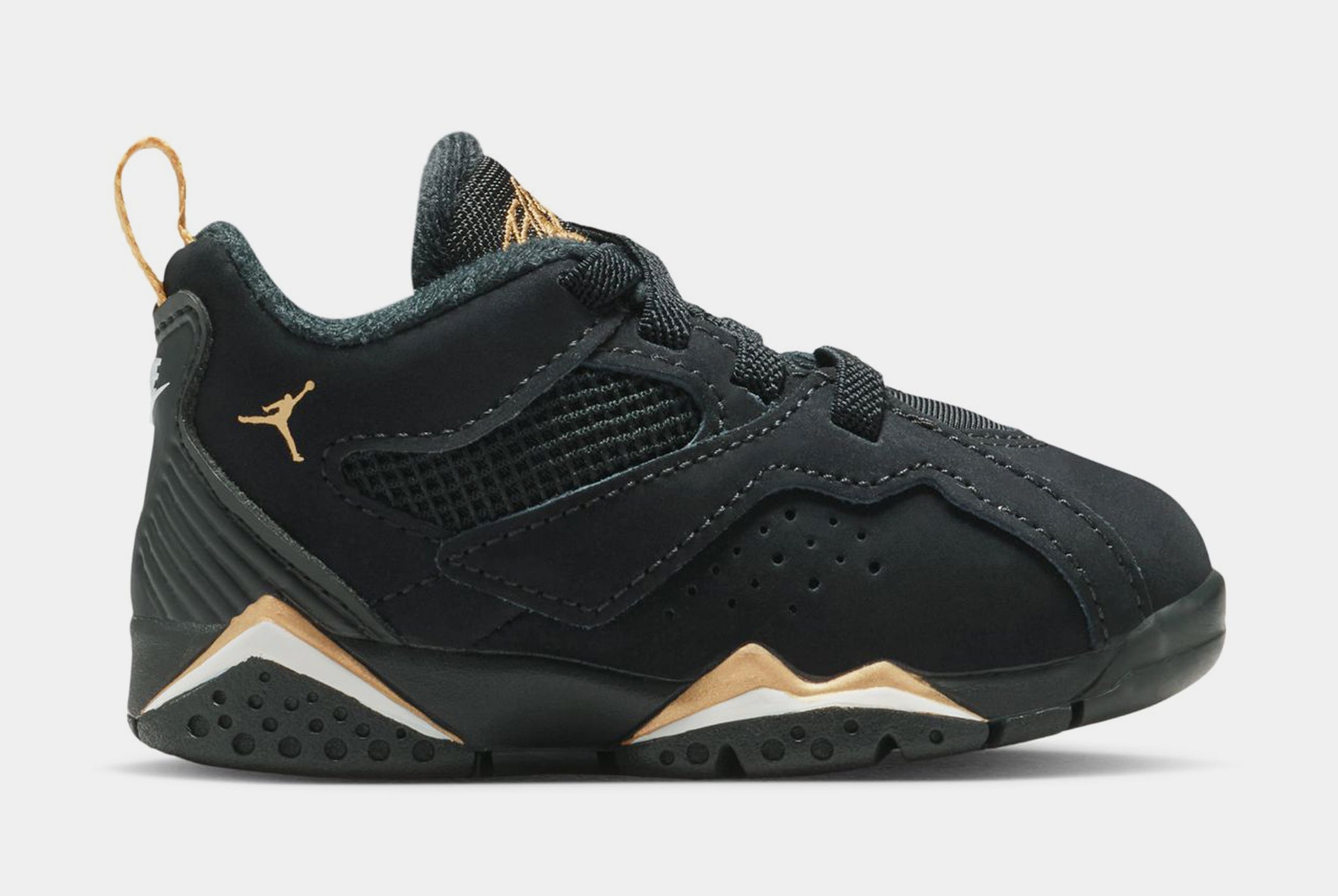 black and gold infant jordans
