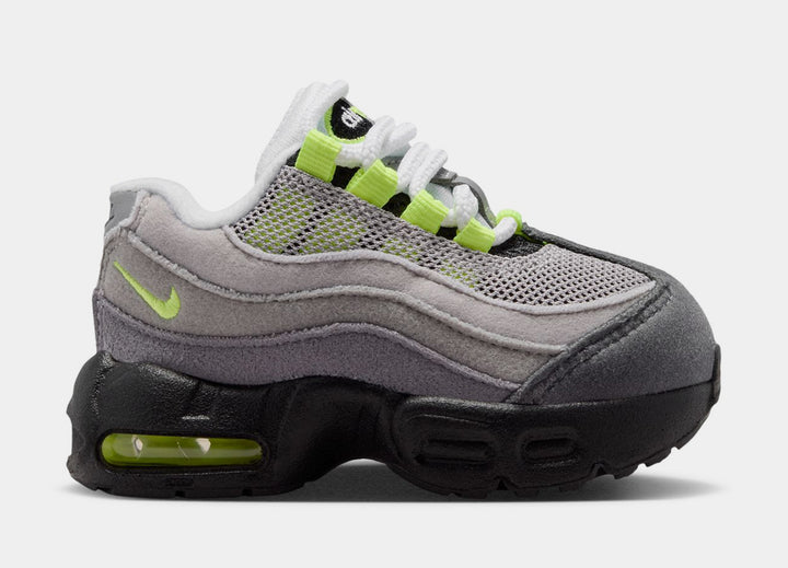 Nike Air Max 95 Big Bubble Neon Grade School Running Shoes Black