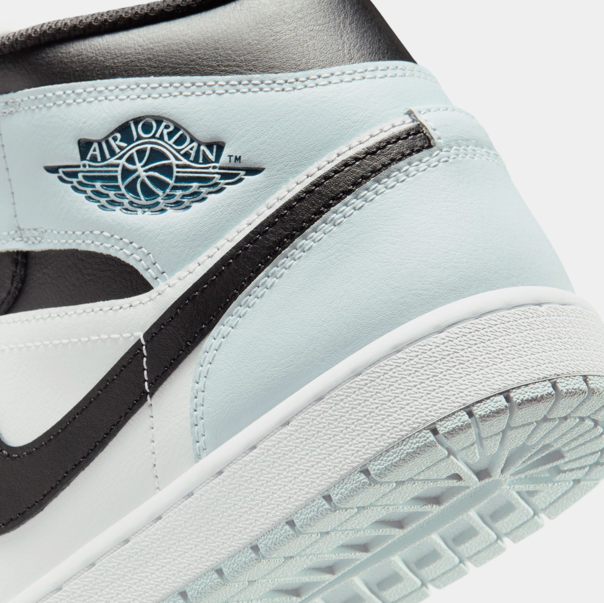 Jordan Air Jordan 1 Mid Mens Lifestyle Shoes Black Squadron Blue