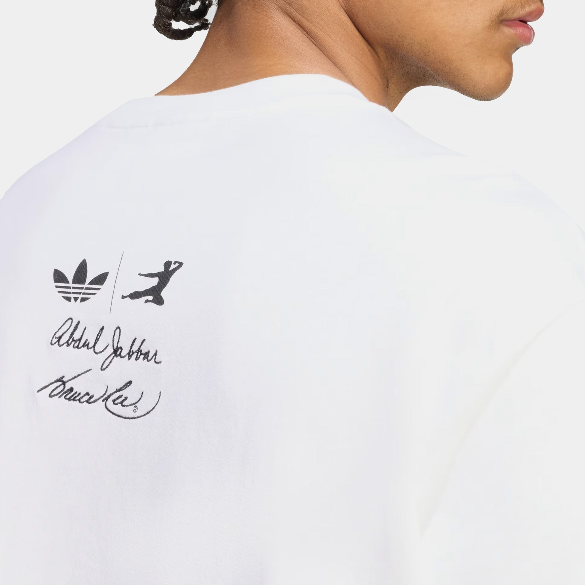adidas Bruce Lee Icon Mens Short Sleeve Shirt White Yellow JZ7907