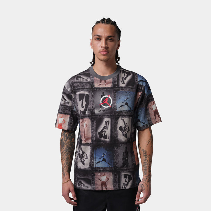 Jordan Brooklyn All Over Print Graphic Mens Short Sleeve Shirt