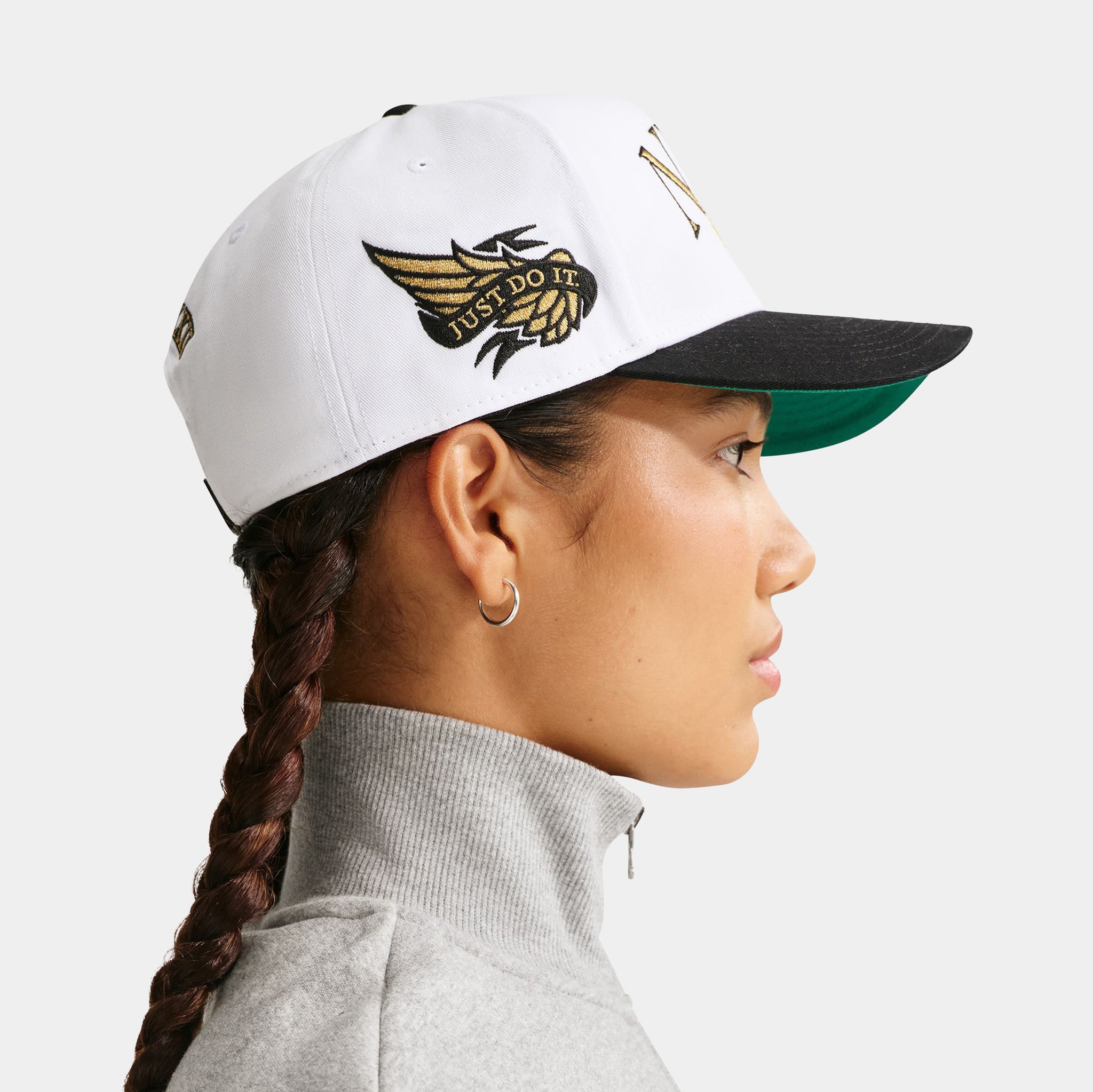 Nike Rise Structured A Frame Mens Hat White Black IH8778-101 – Shoe Palace