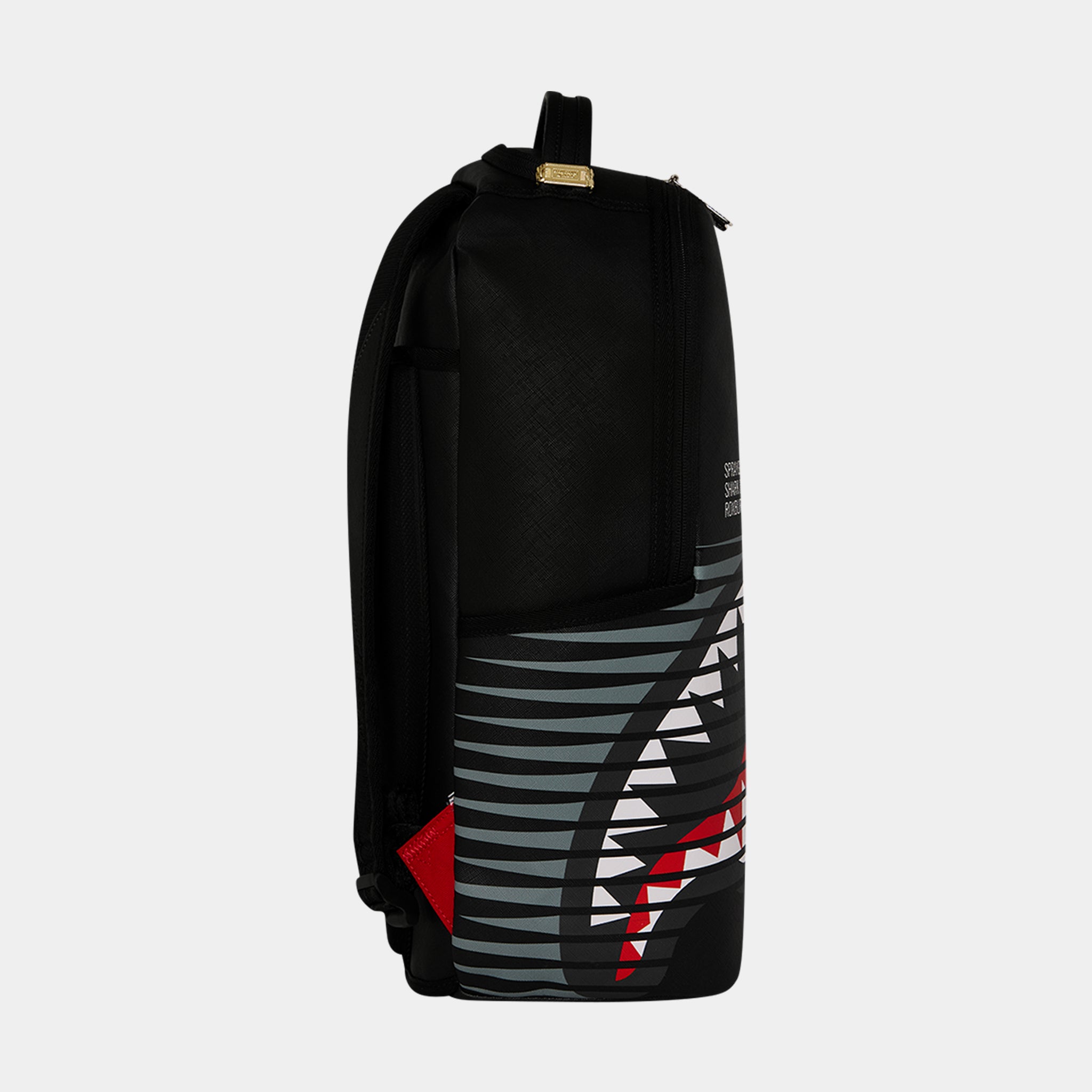 Sprayground Shark Central Wave Mens Backpack Black White