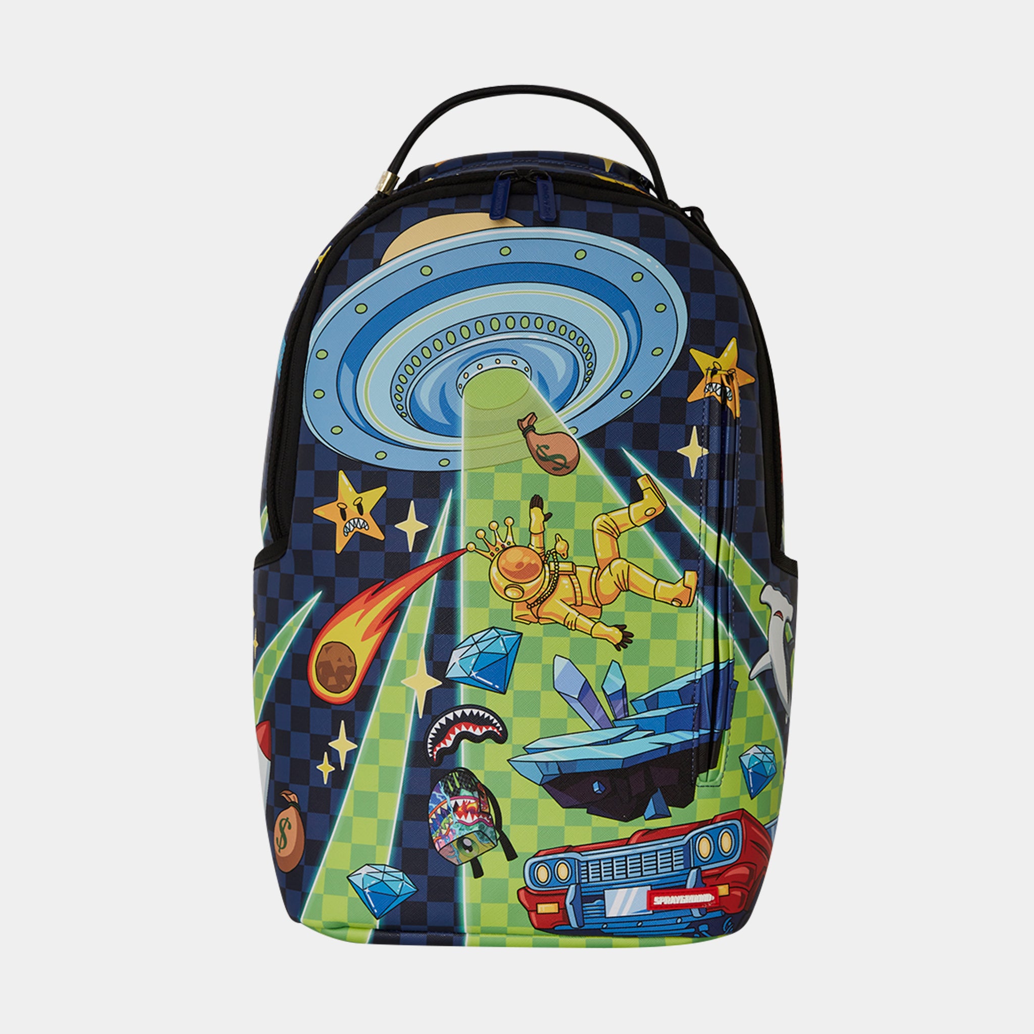 バッグ sprayground Sprayground Space Warped Mens Backpack Blue Green