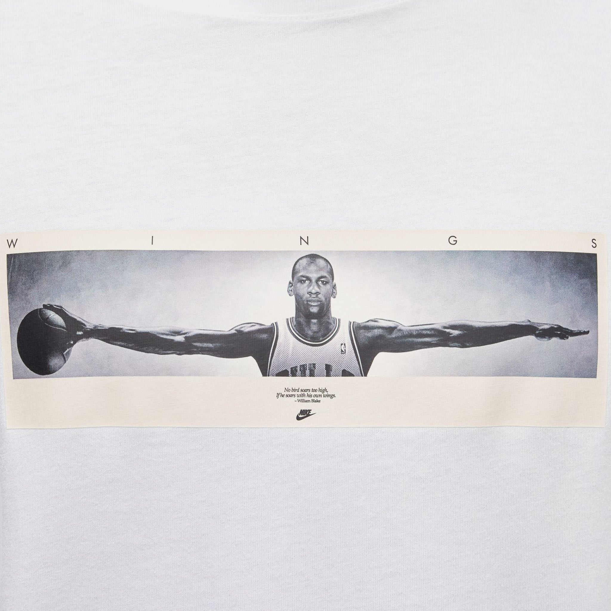 Jordan MJ Wings Brand Photo Mens Long Sleeve Shirt White Black 