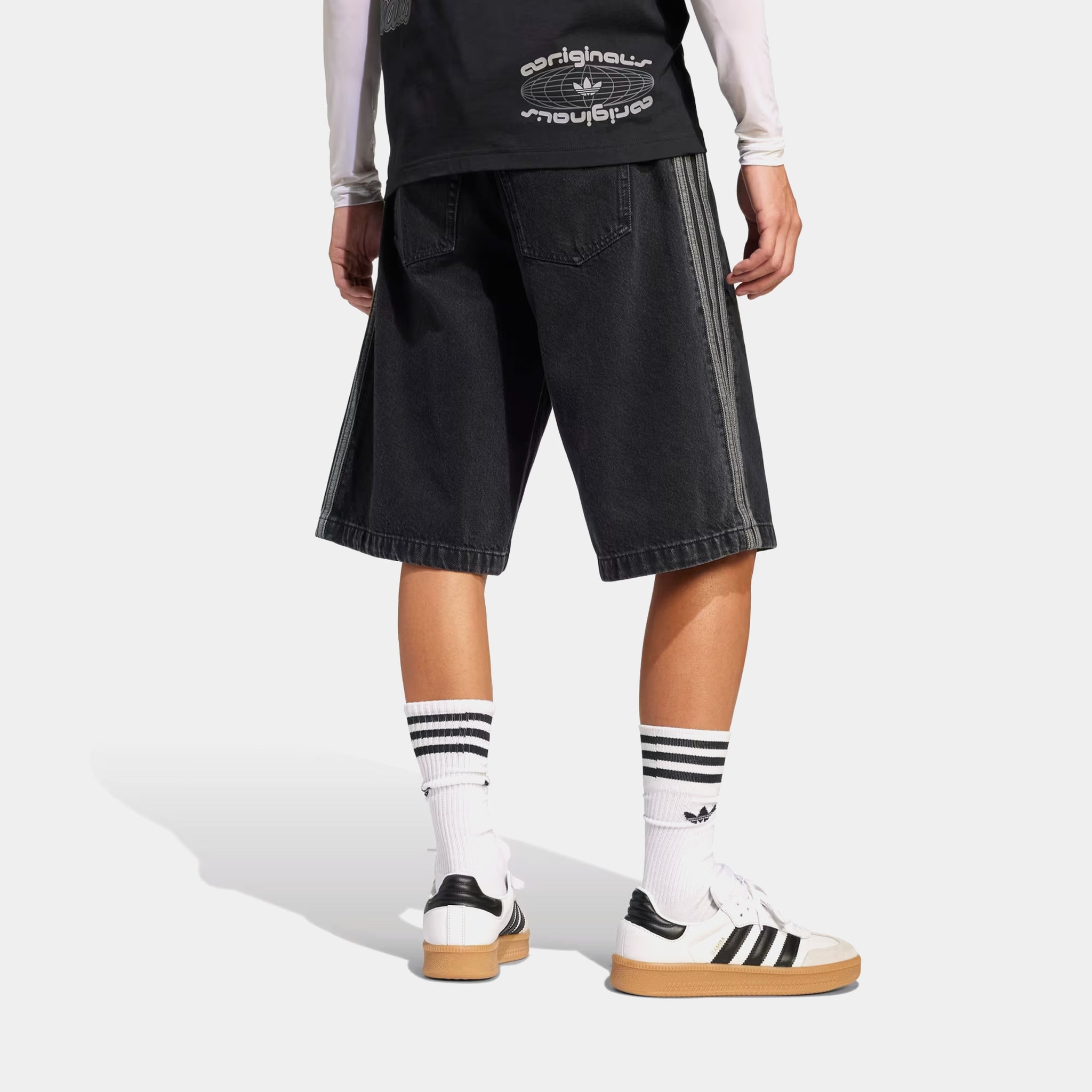 adidas Adicolor Firebird Denim Mens Shorts Black Denim JC6719 – Shoe Palace