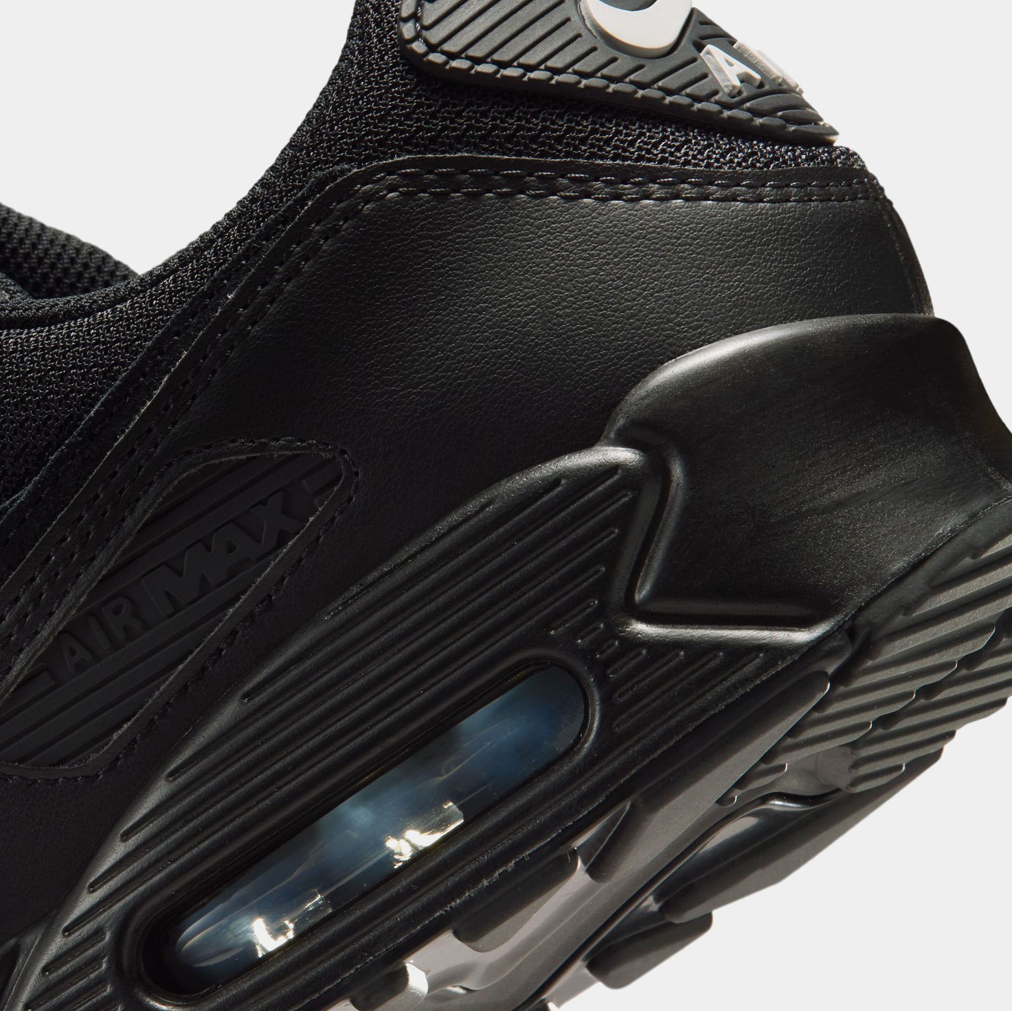 Nike Air Max 90 Mens Running Shoes Black Black Light Smoke Grey