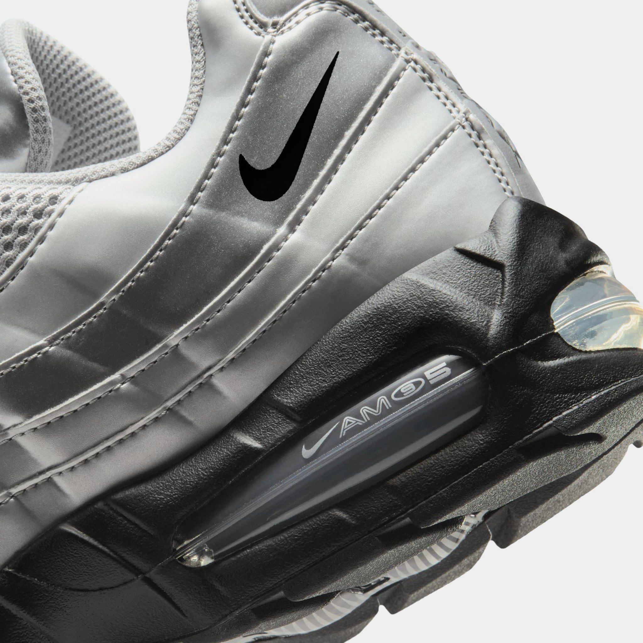 Nike Air Max 95 Big Bubble Mens Running Shoes Metallic Silver