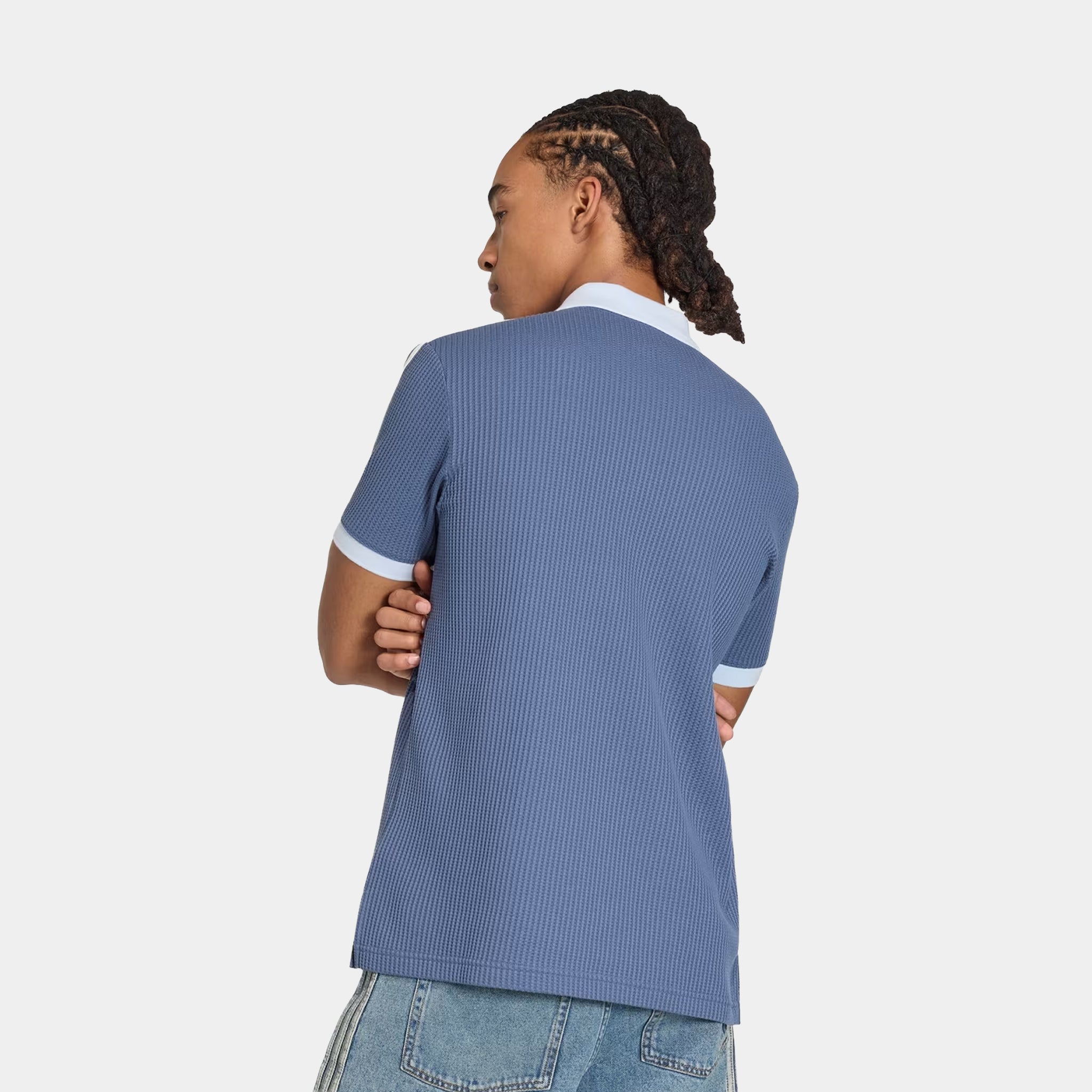 adidas Originals Summer Glow Polo Waffle Knit Mens Short Sleeve