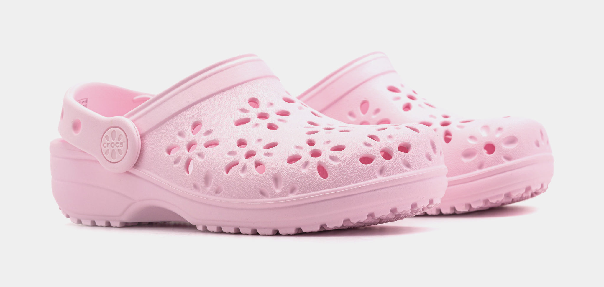 Crocs Classic Floral Cut Out Preschool Grade School Sandals Pink Pink ...