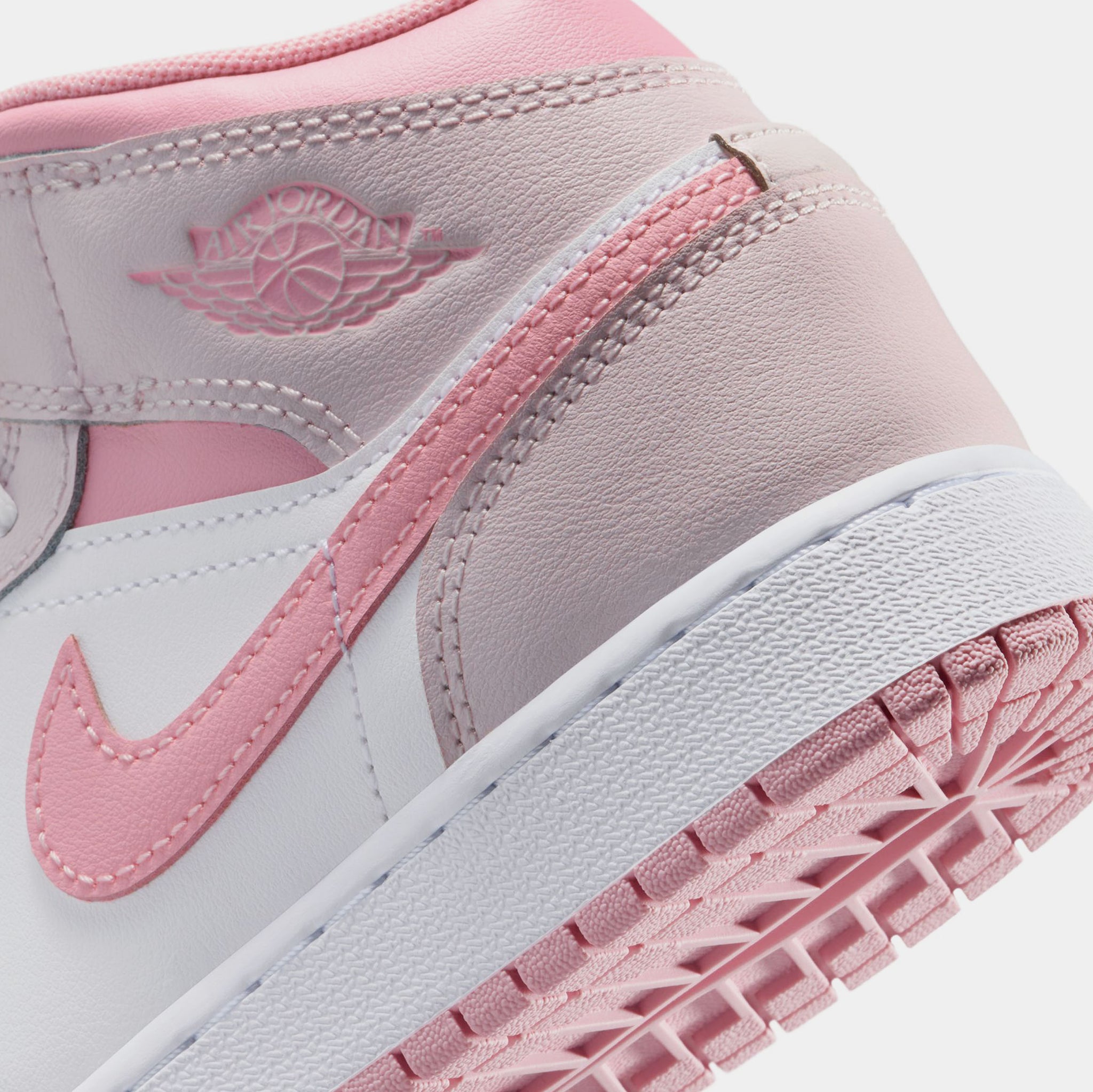 Jordan Air Jordan 1 Mid Grade School Lifestyle Shoes Pearl Pink