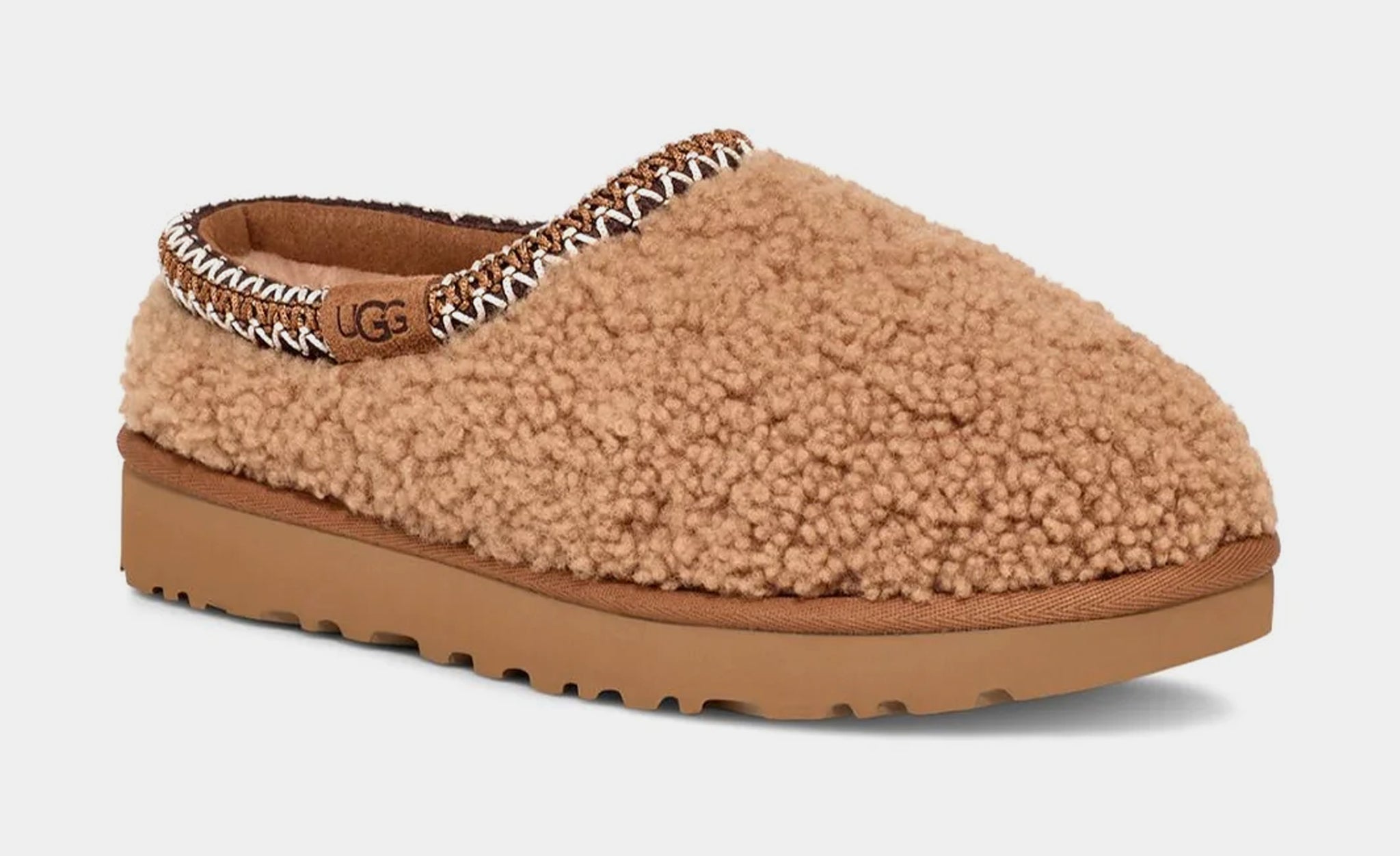 UGG Tasman Maxi Curly Slipper Womens Sandals Chestnut 1158356 CHE