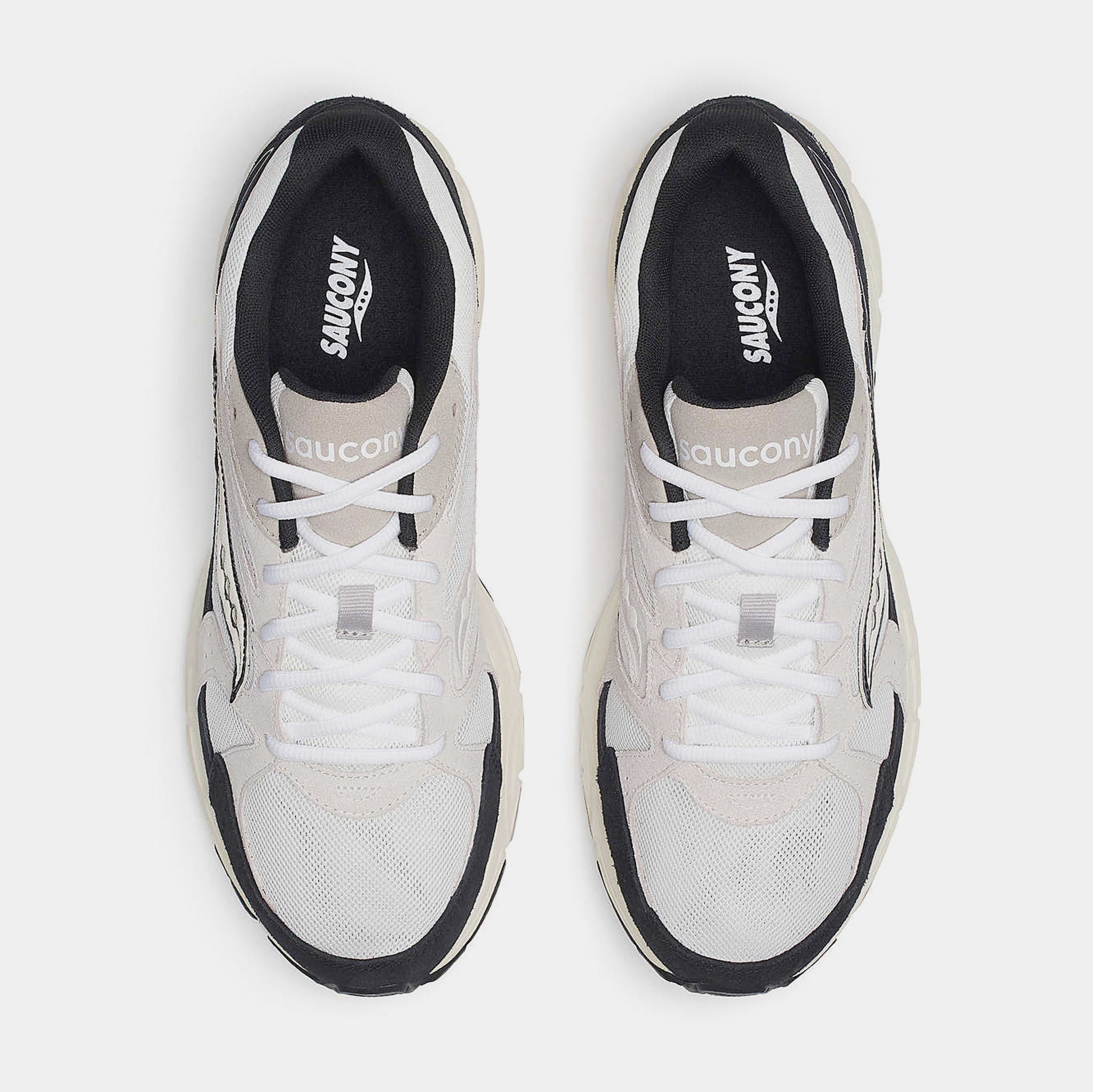 Saucony Ride Millennium Suede Mens Running Shoes White Black  display picture 3