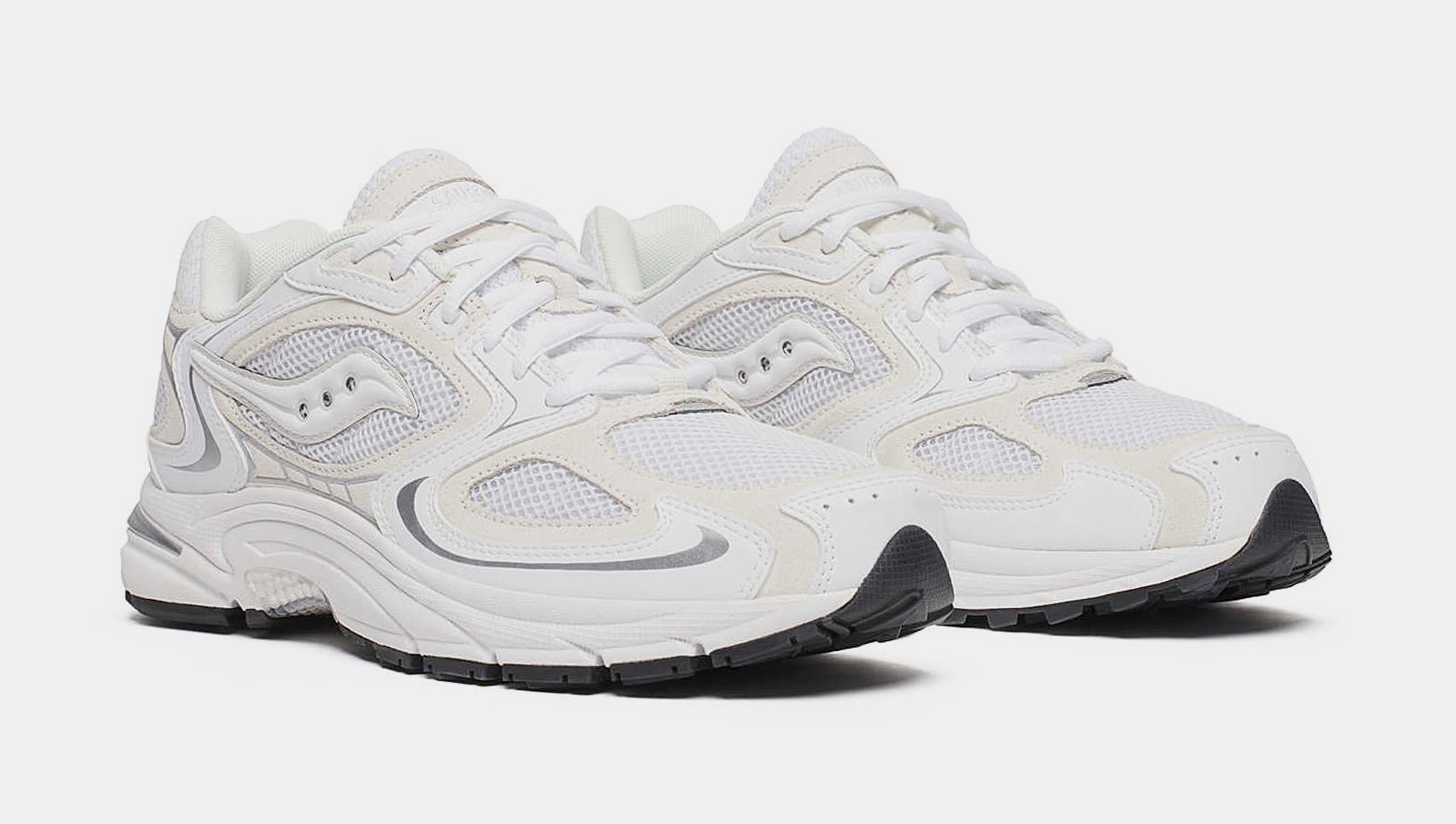 Saucony Grid Jazz 9 Suede Mens Running Shoes White Off White 