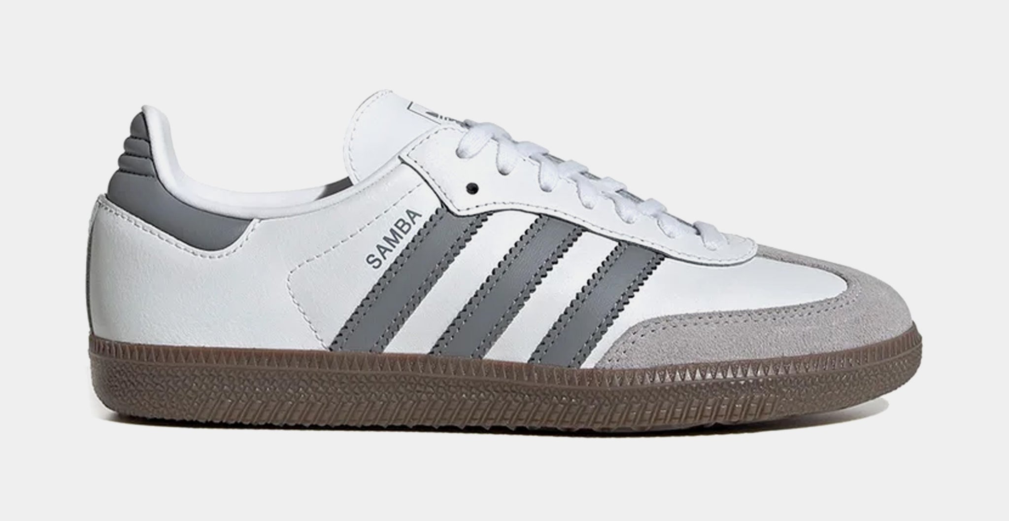 adidas Samba OG Grade School Lifestyle Shoes Core White Grey