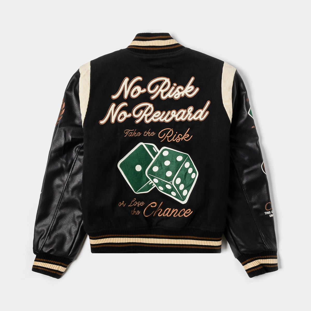 Shoe Palace SP x Monopoly No Risk Varsity Mens Jacket Black Brown ...