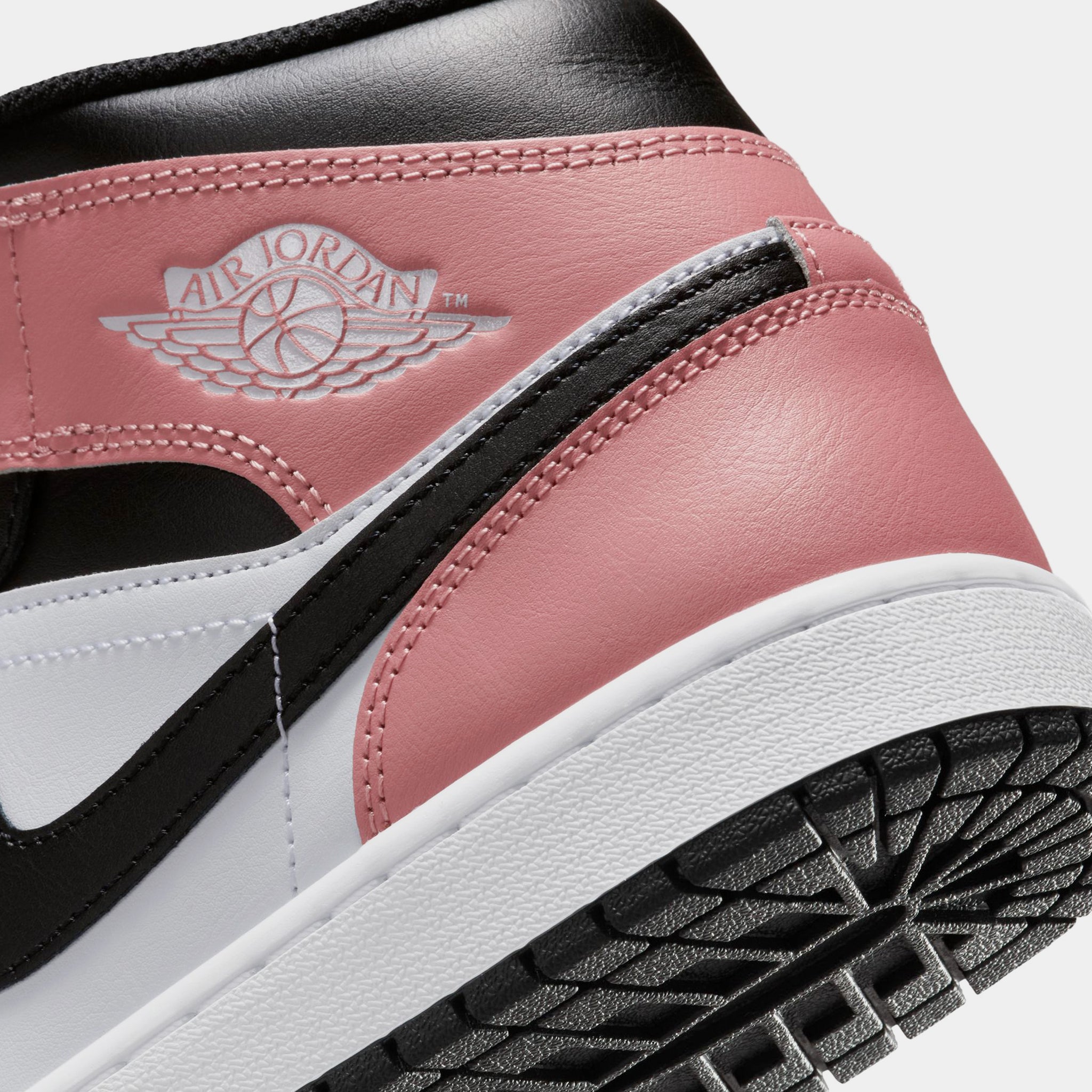 Jordan Air Jordan 1 Mid Mens Lifestyle Shoes White Rust Pink Black