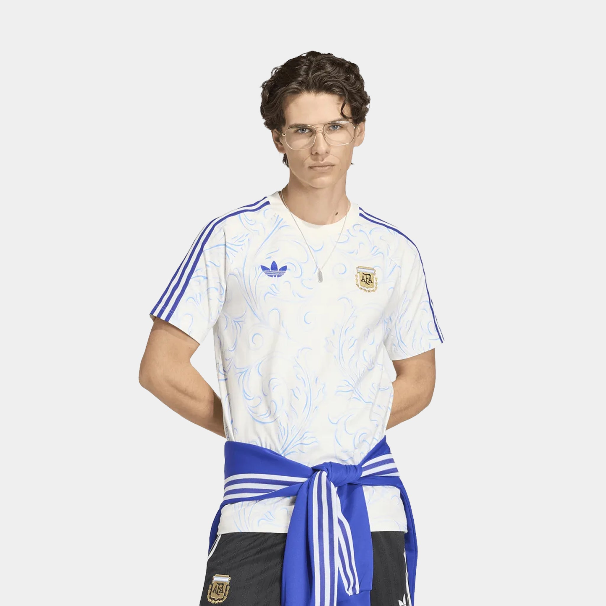 adidas Argentina Originals All Over Print Mens Short Sleeve Shirt