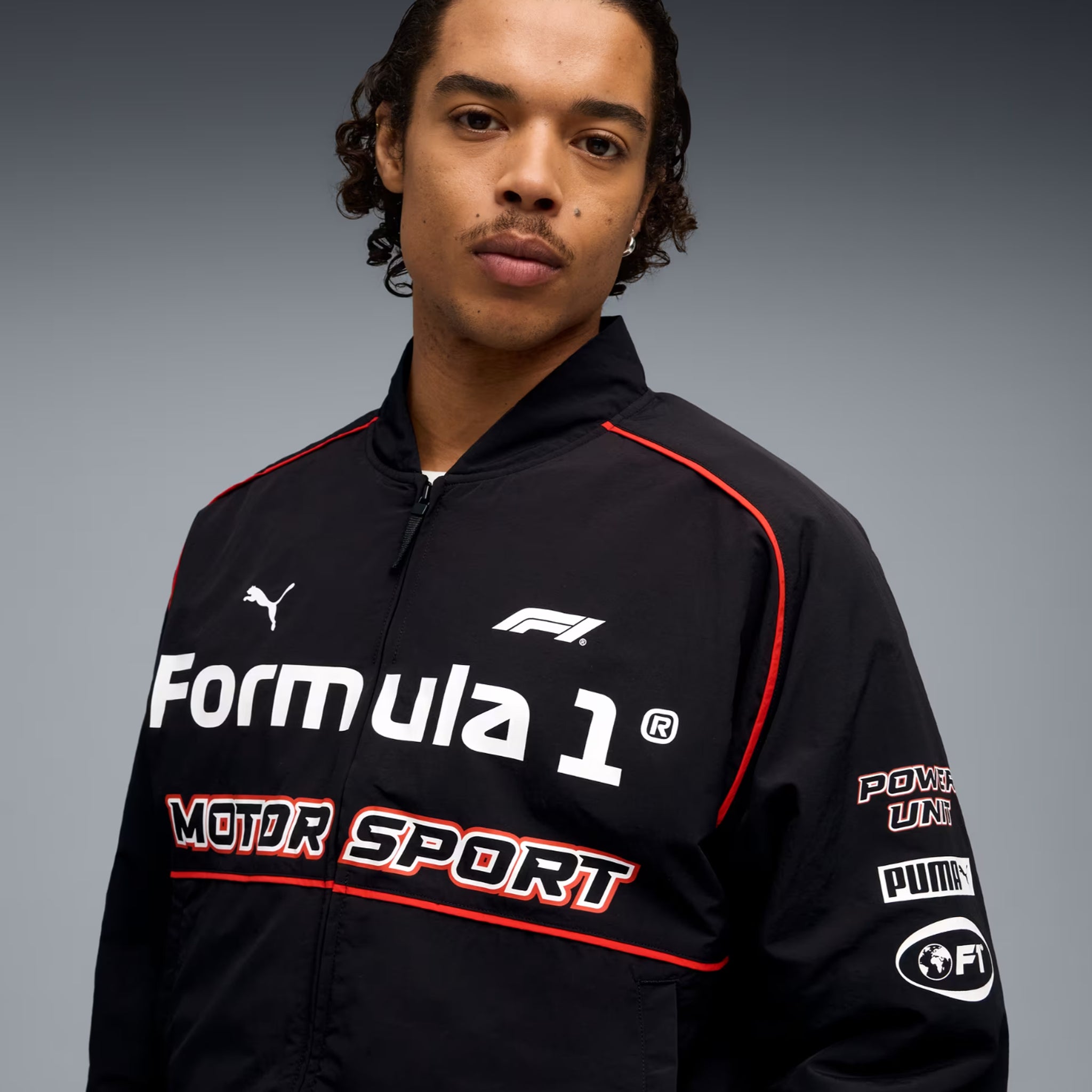 トップス PUMA  Motorsport PUMA Formula 1 Motorsport Zip Up Mens Jacket Puma Black 635353 01