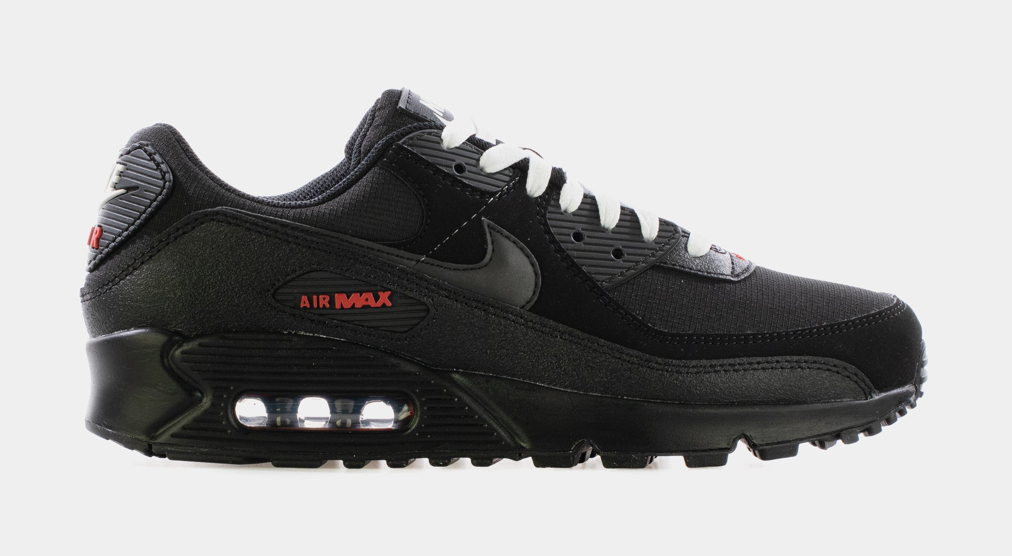 Nike Air Max 90 Mens Lifestyle Shoes Black Sport Red White  display picture 2