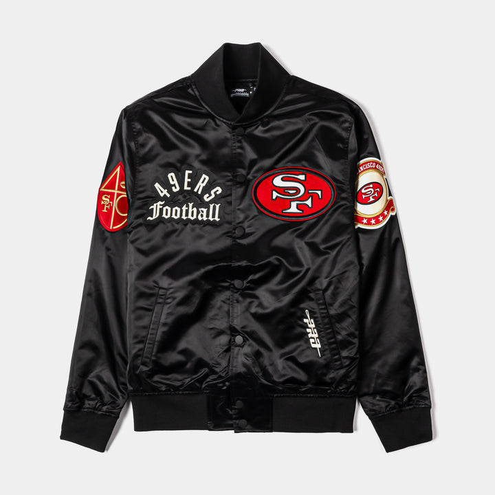 Pro Standard San Francisco 49ers Satin Varisty Mens Jacket Black