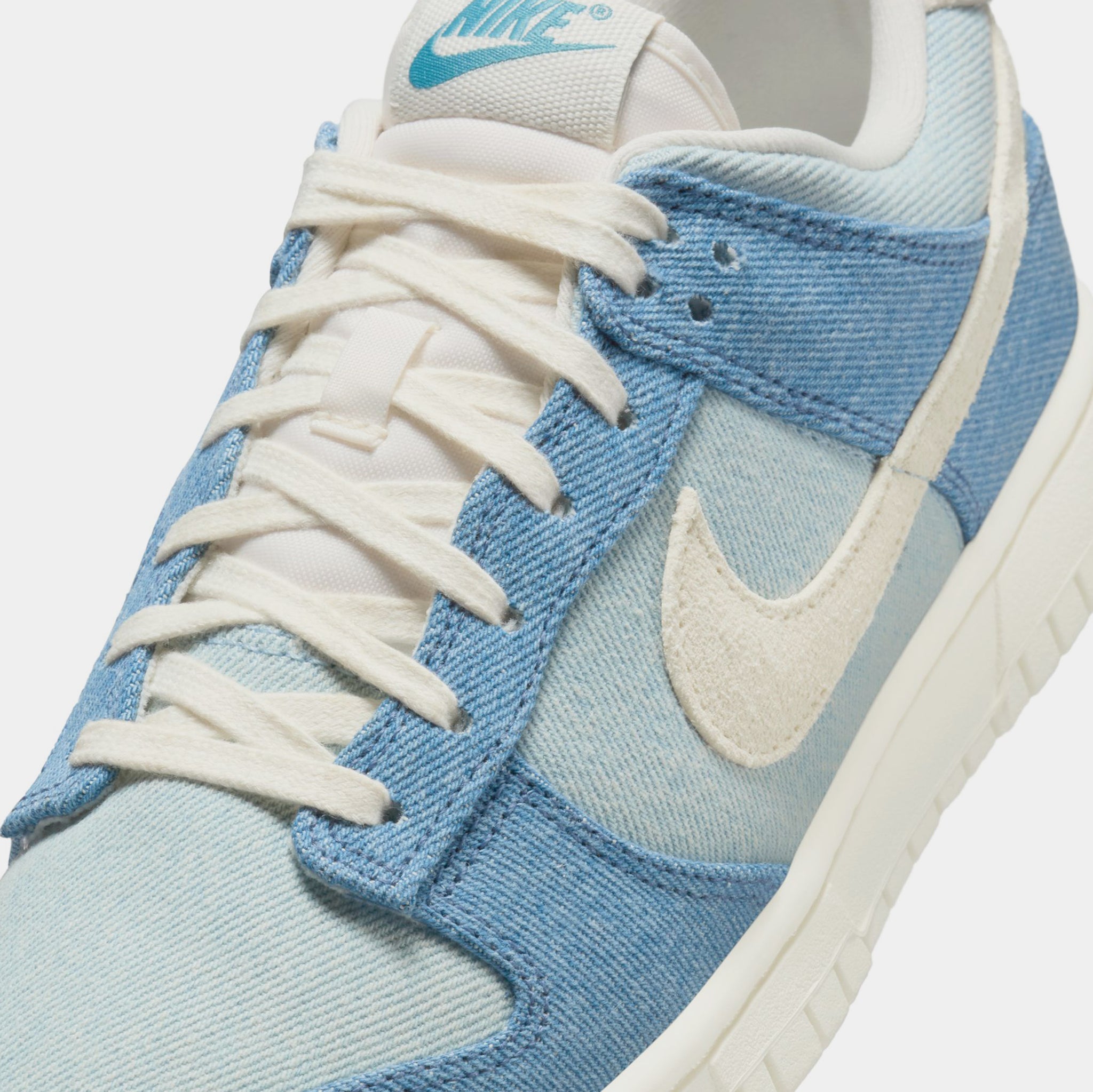 Nike Dunk Low Womens Lifestyle Shoes Smokey Blue Pale Ivory Denim 