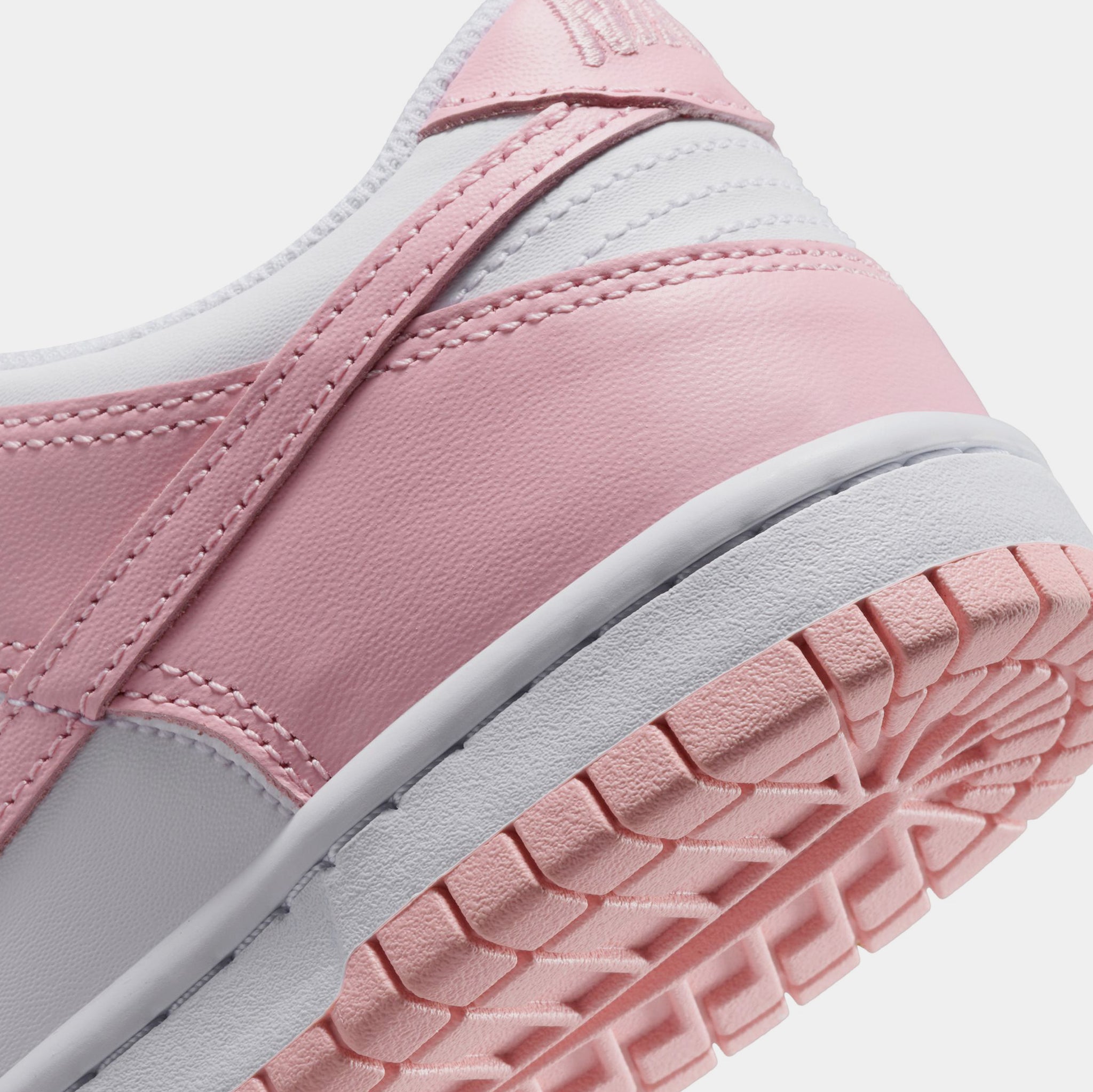 Nike Dunk Low Grade School Lifestyle Shoes White Medium Soft Pink 