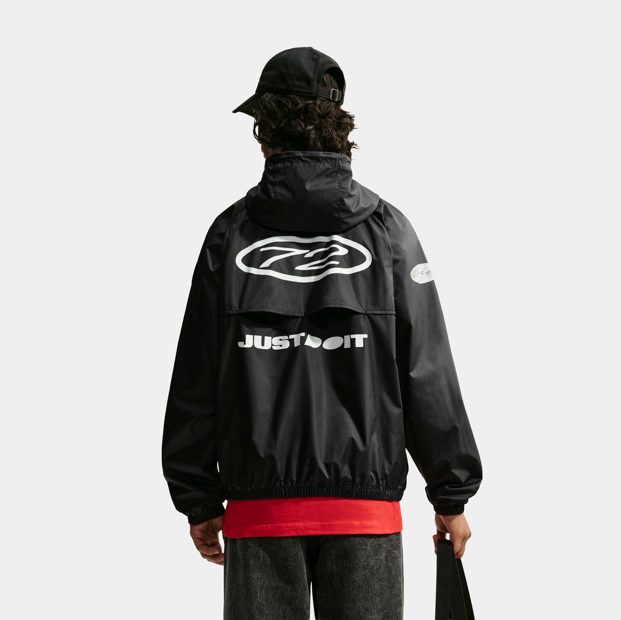 Nike Windrunner Storm Fit Graphic Mens Jacket Black Black Black