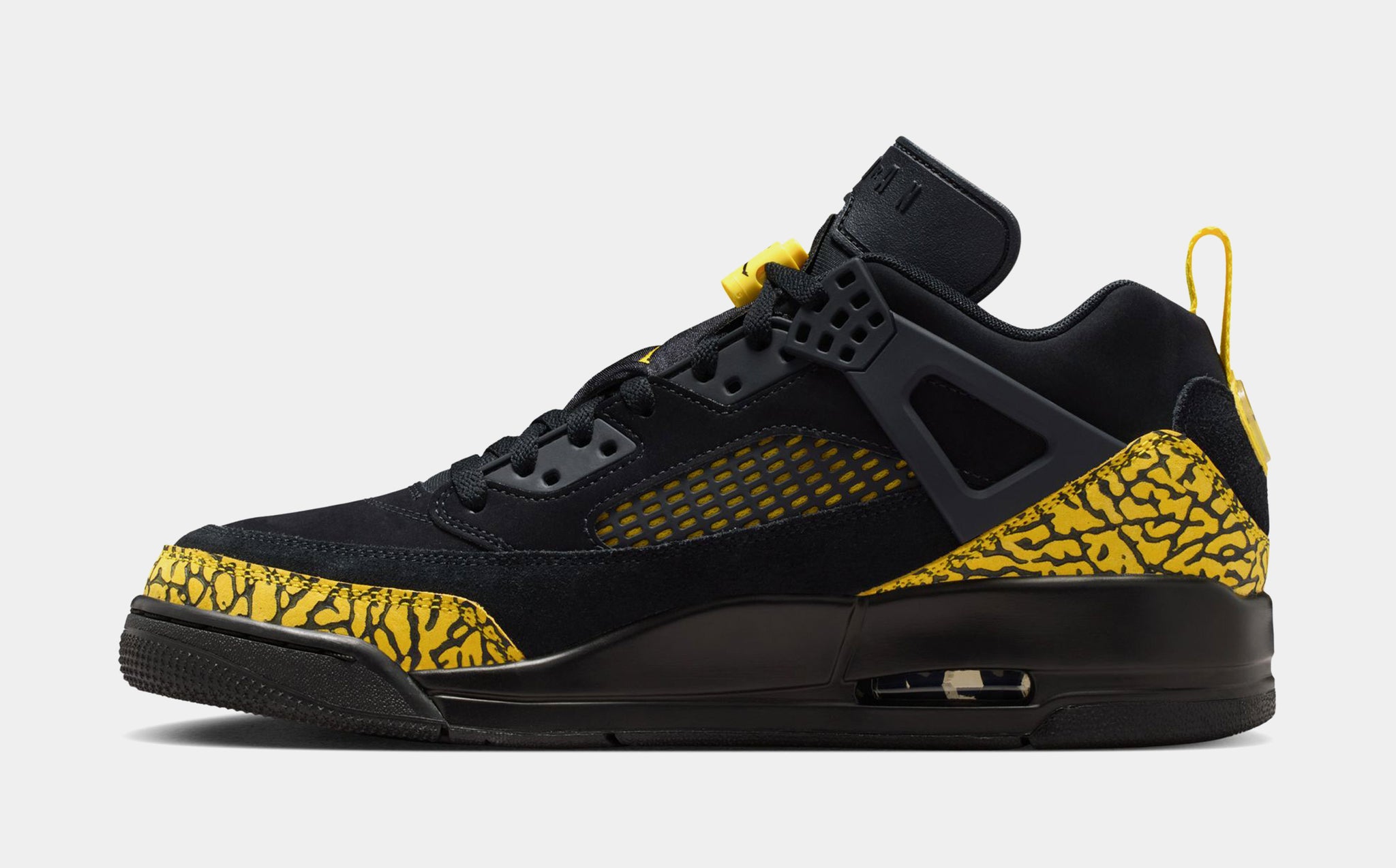 Jordan Spizike Low Mens Basketball Shoes Black Speed Yellow Speed